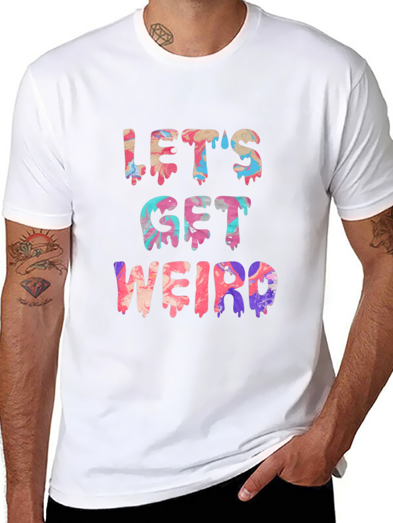 Lets Get Weird Graphic Tee - Mens Black T-Shirt