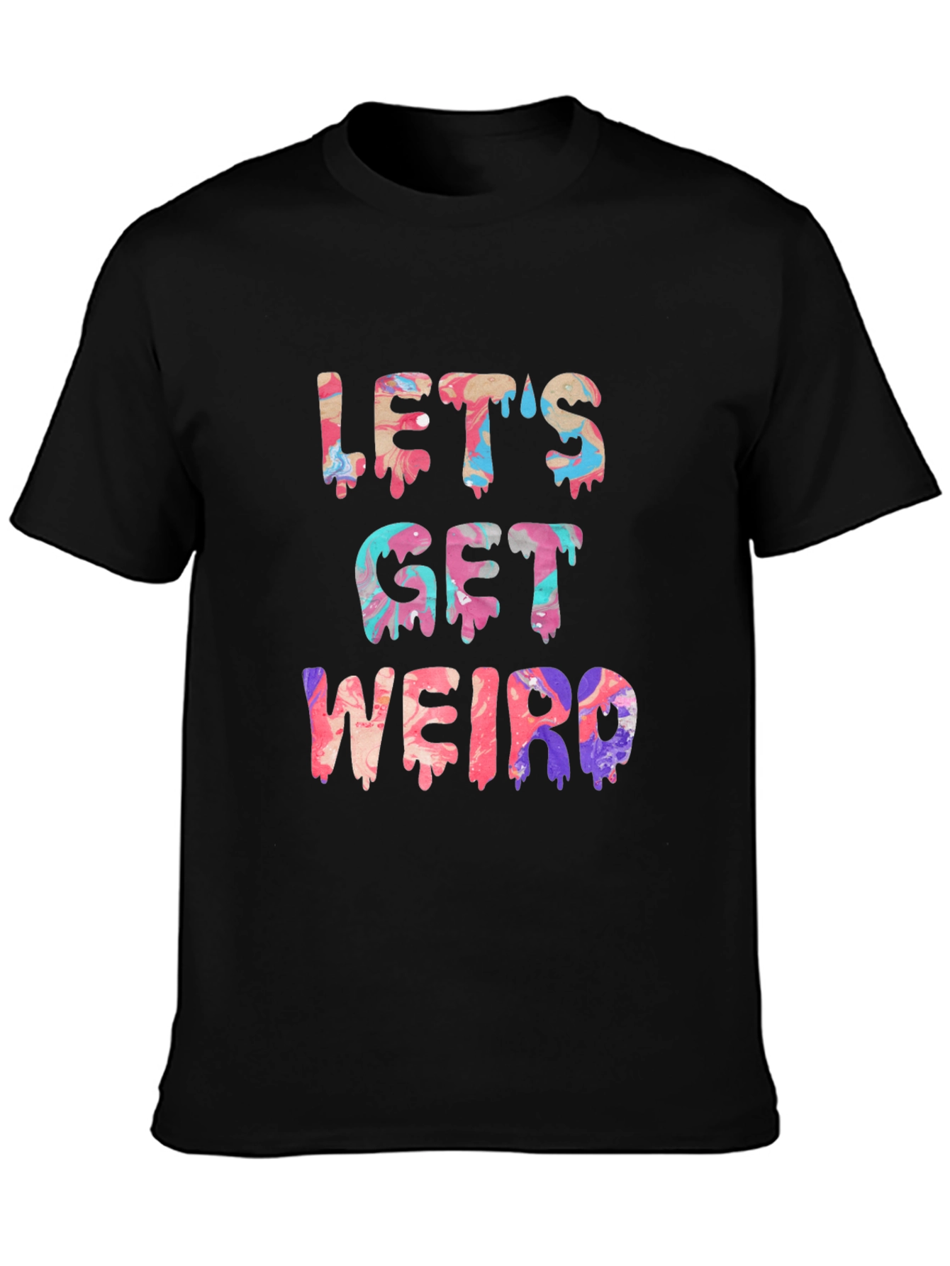 Lets Get Weird Graphic Tee - Mens Black T-Shirt