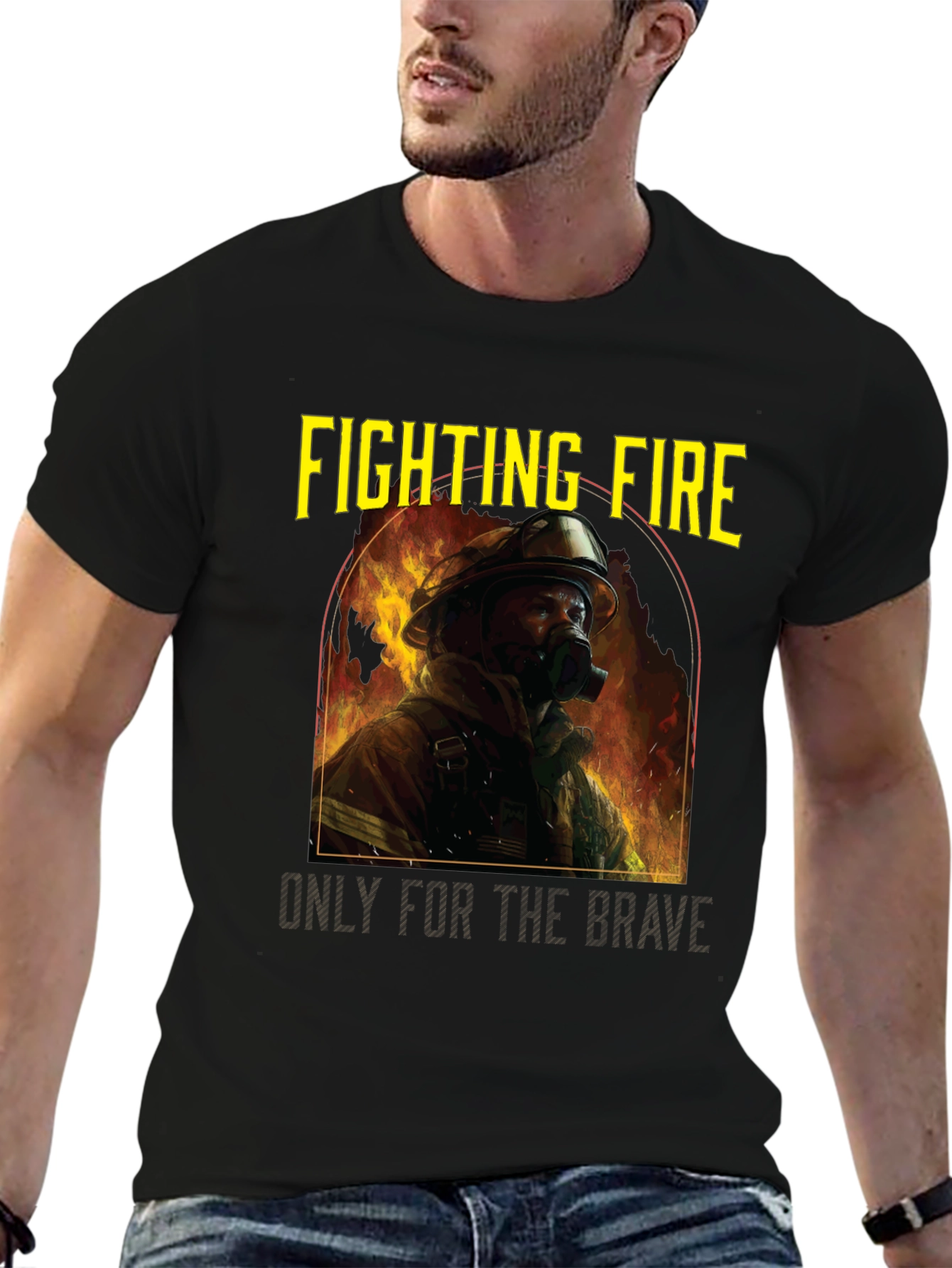 Fighting Fire Brave Firefighter T-Shirt