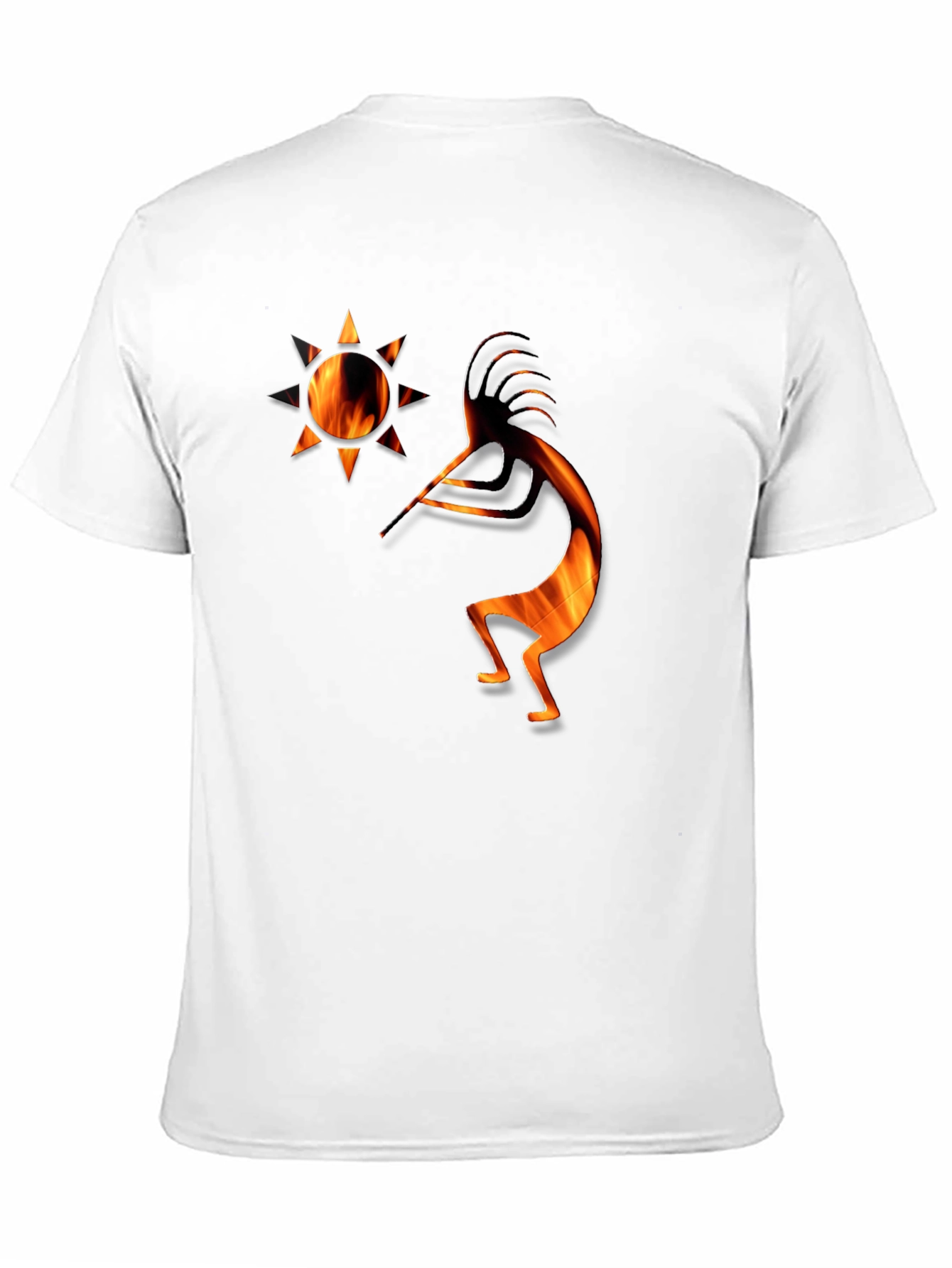 Kokopelli Fire Art Graphic T-Shirt