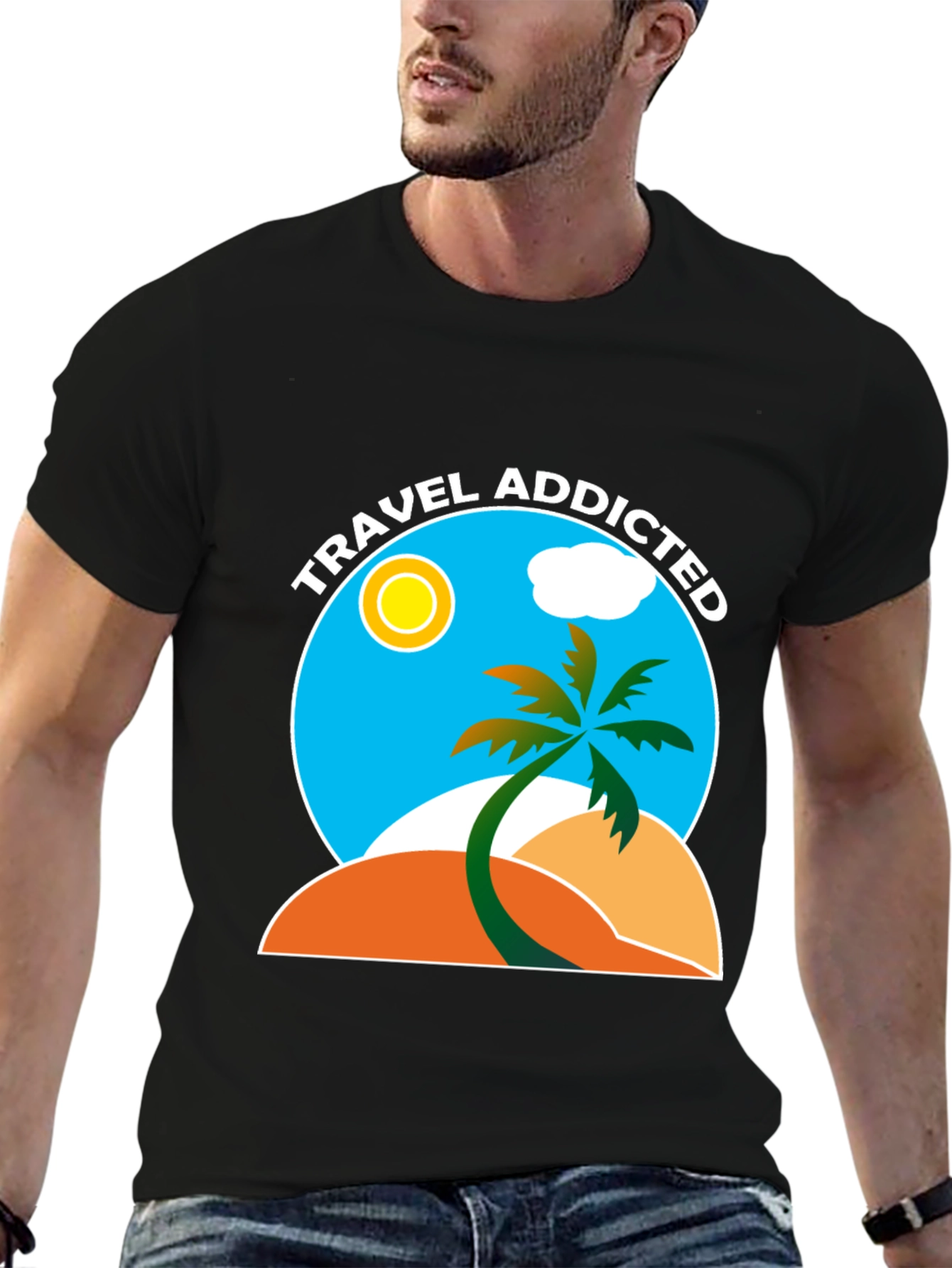 Travel Addicted Graphic T-Shirt