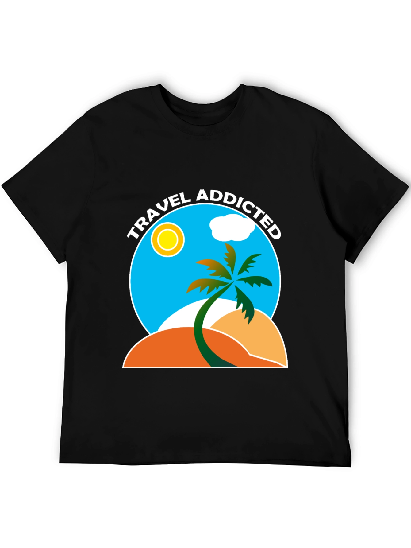 Travel Addicted Graphic T-Shirt