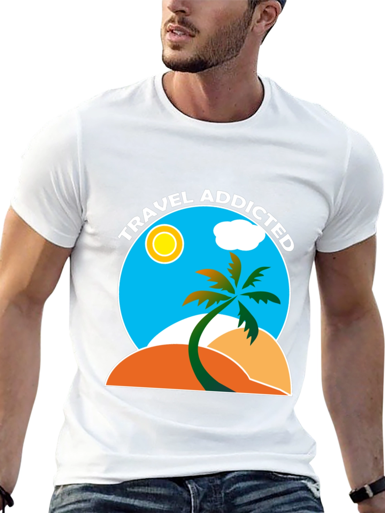 Travel Addicted Graphic T-Shirt
