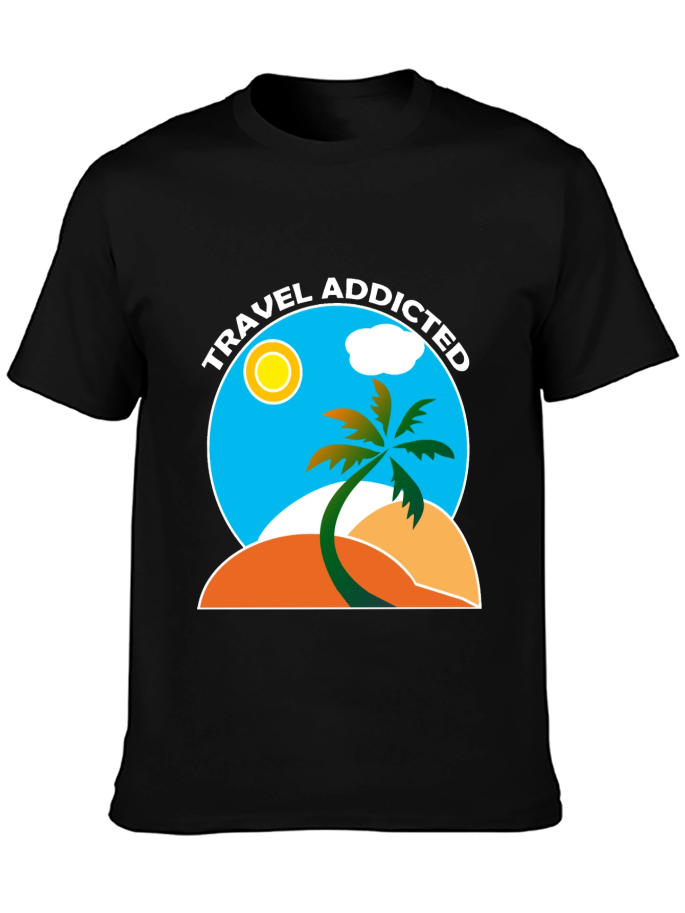 Travel Addicted Graphic T-Shirt