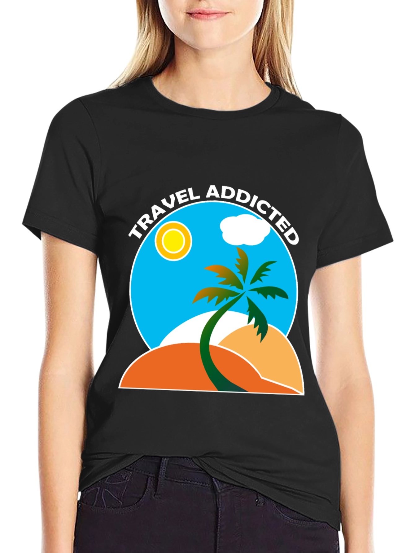 Travel Addicted Graphic T-Shirt