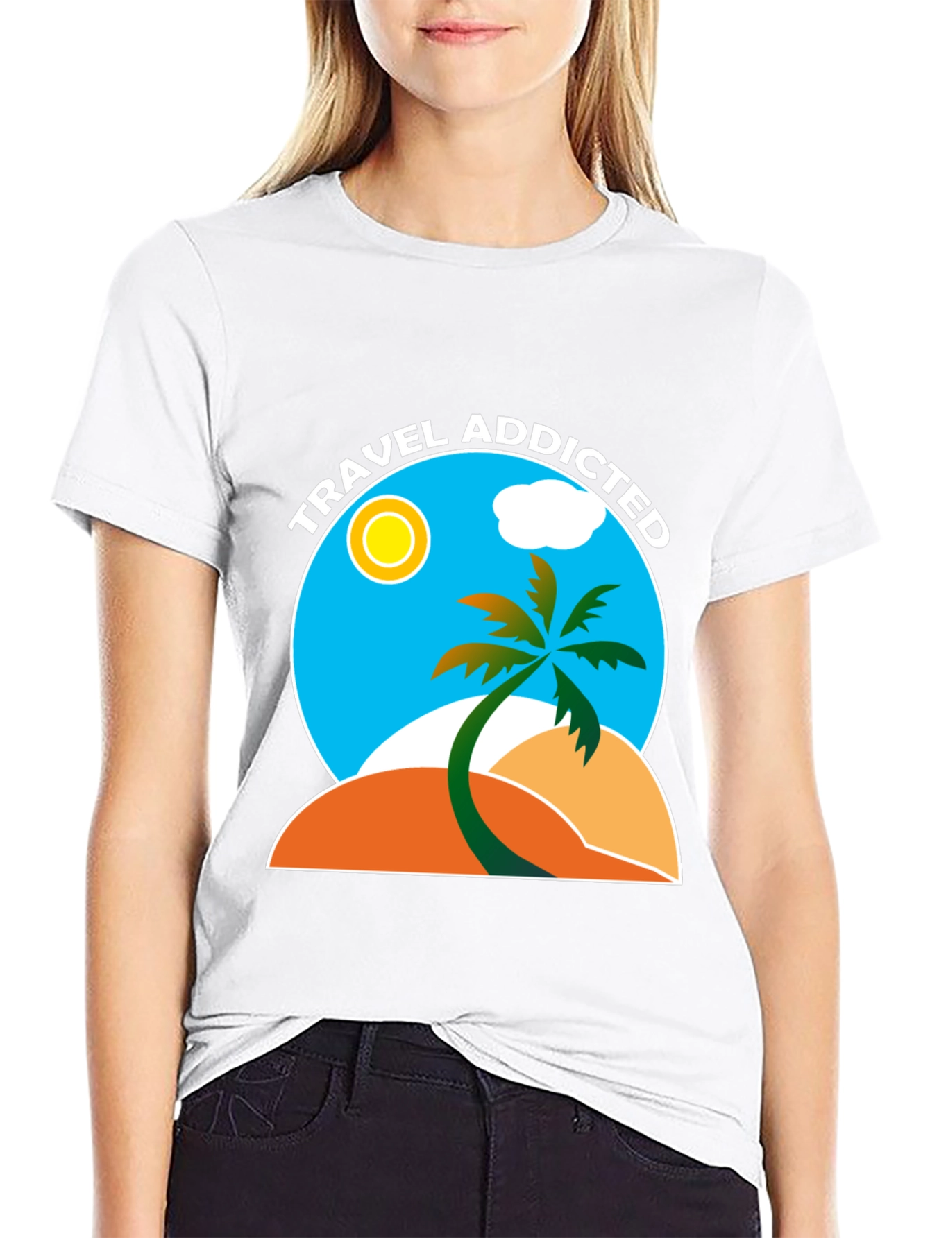 Travel Addicted Graphic T-Shirt