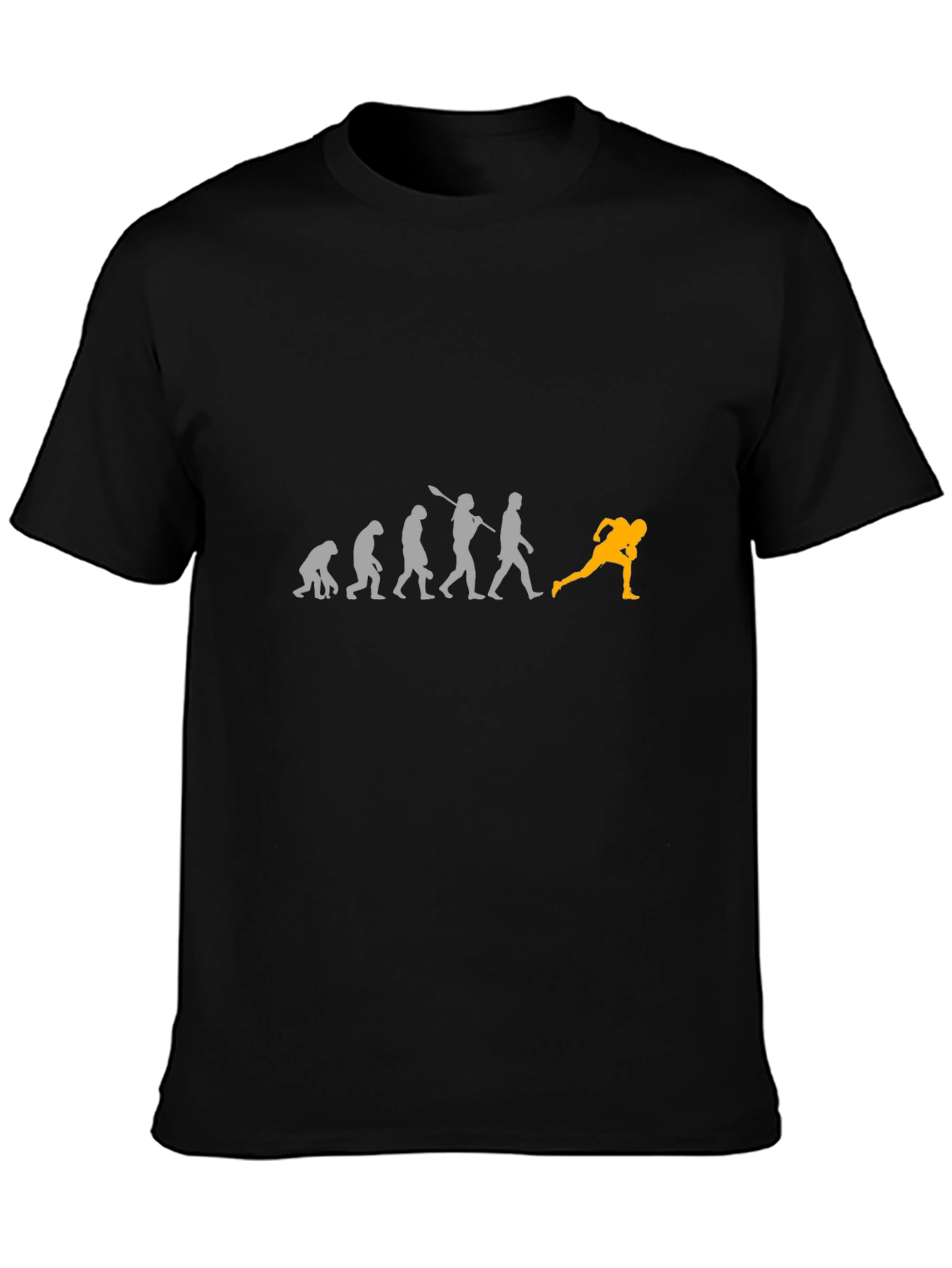 Evolution of Football Black T-Shirt