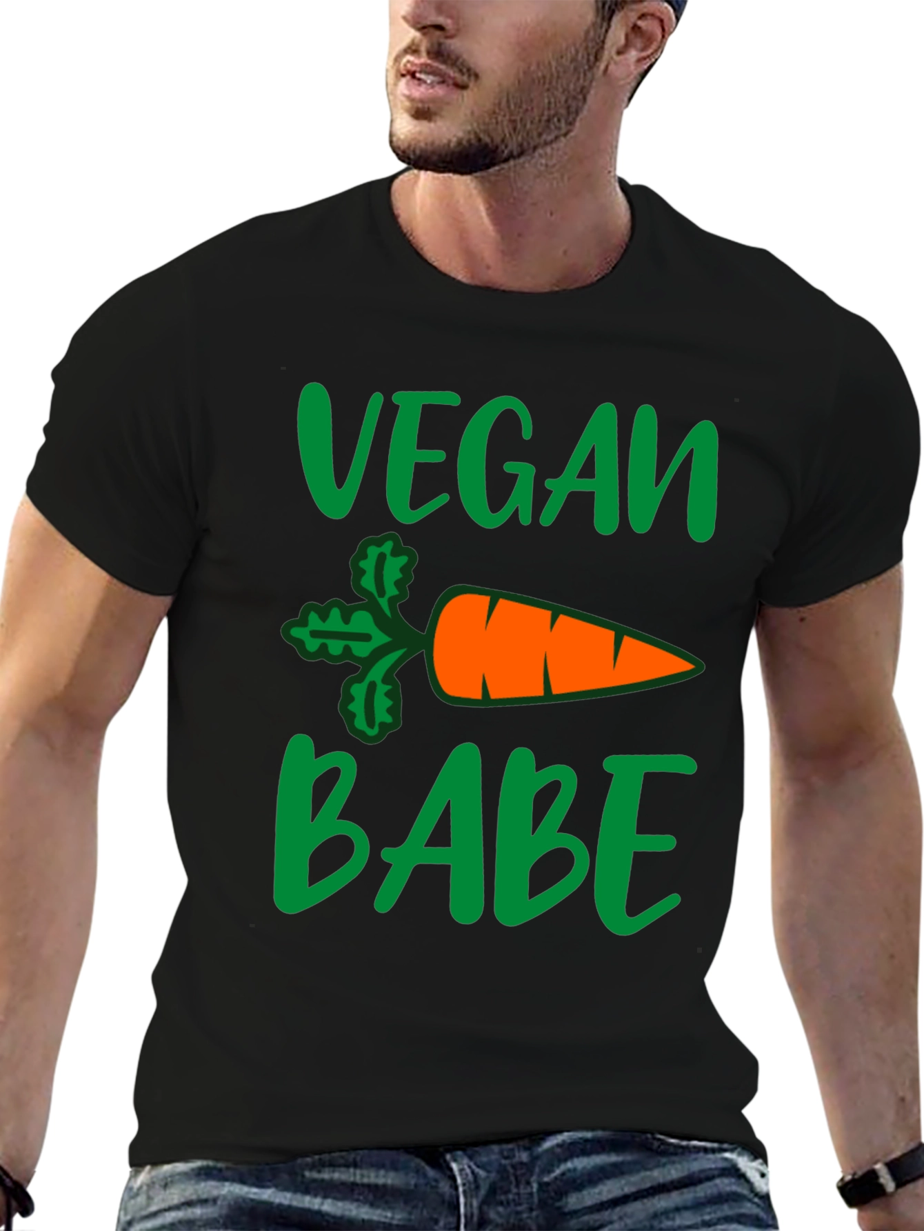 Vegan Babe Carrot Graphic T-Shirt