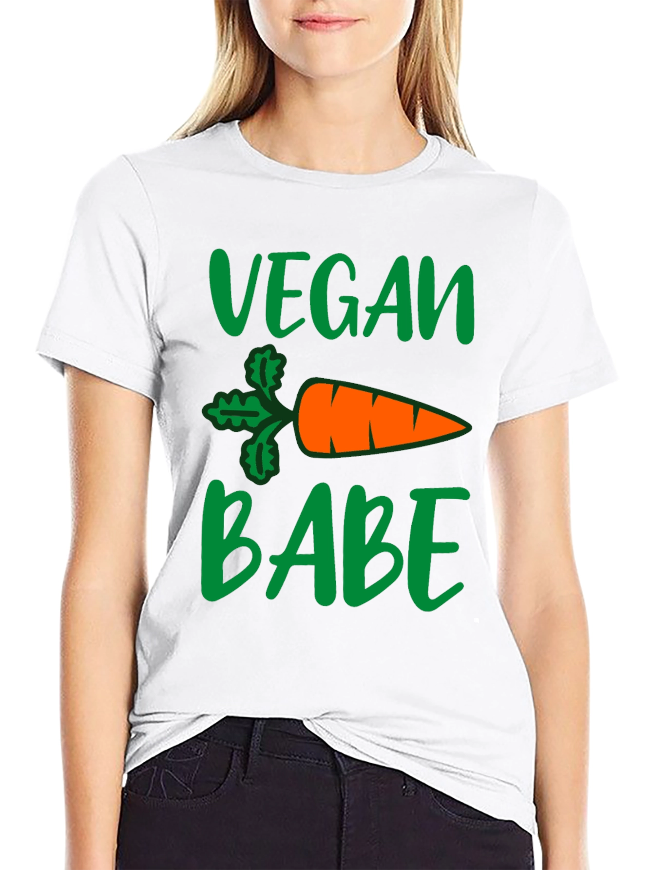 Vegan Babe Carrot Graphic T-Shirt