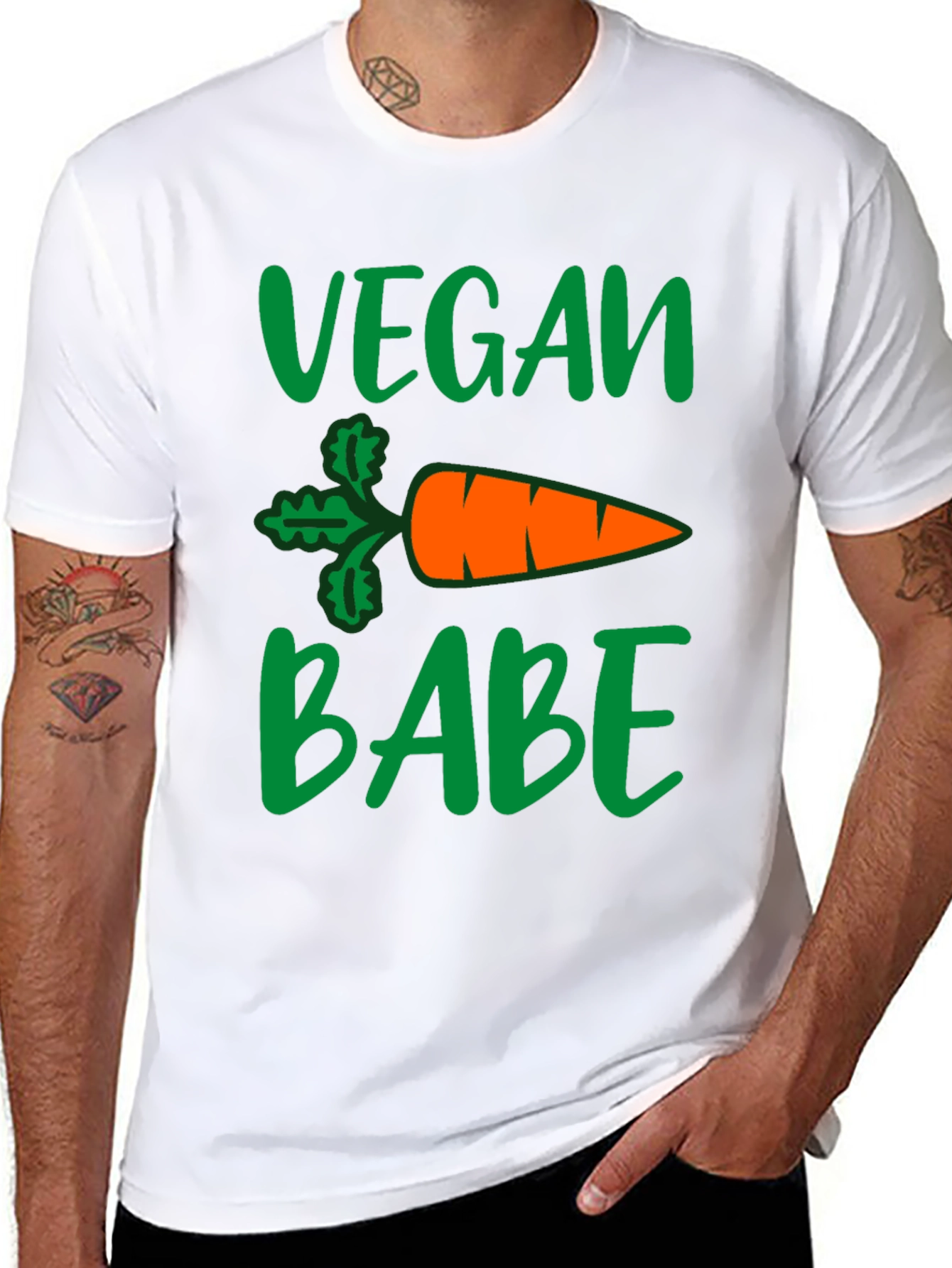 Vegan Babe Carrot Graphic T-Shirt