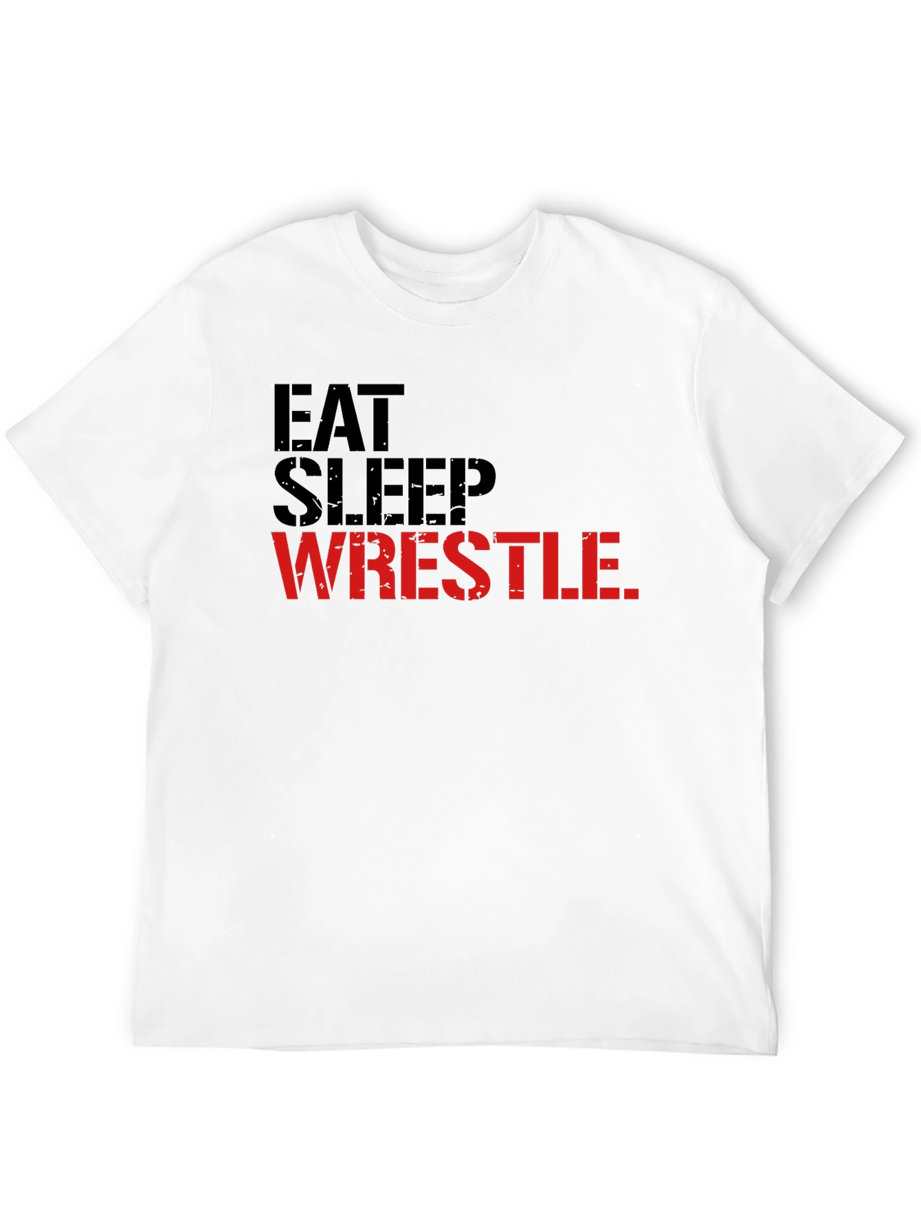 Eat Sleep Wrestle Black Graphic Tee