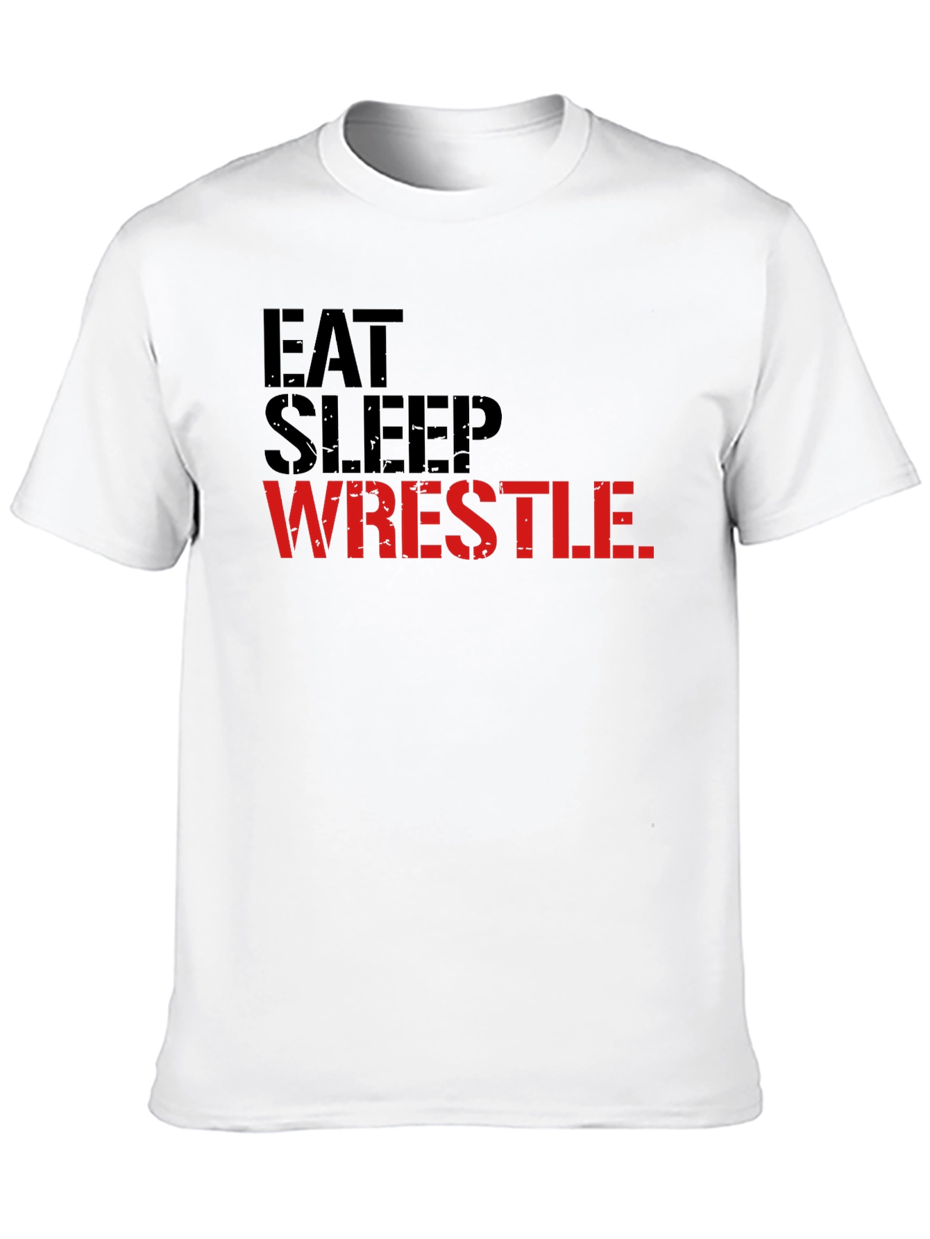 Eat Sleep Wrestle Black Graphic Tee