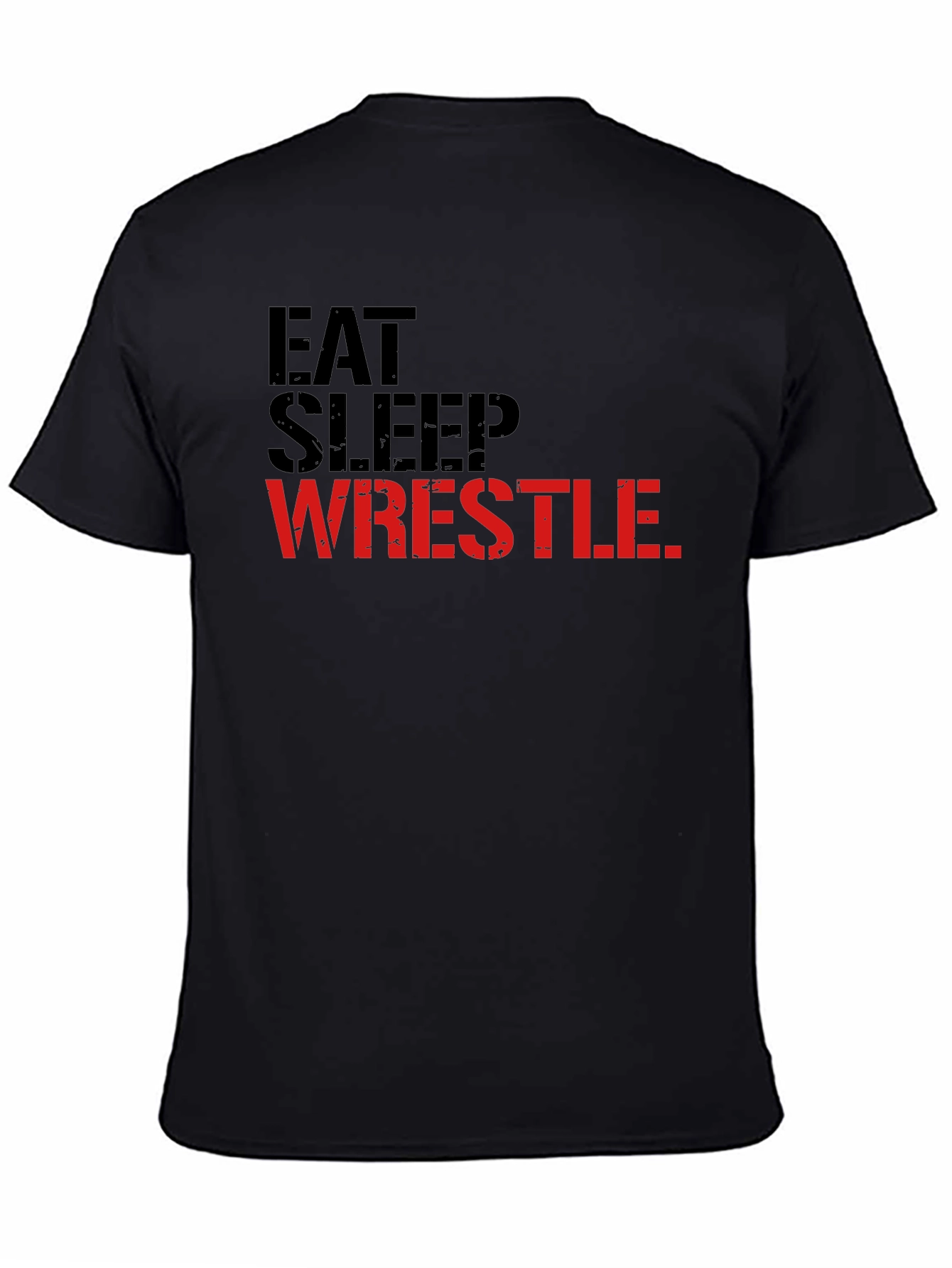 Eat Sleep Wrestle Black Graphic Tee