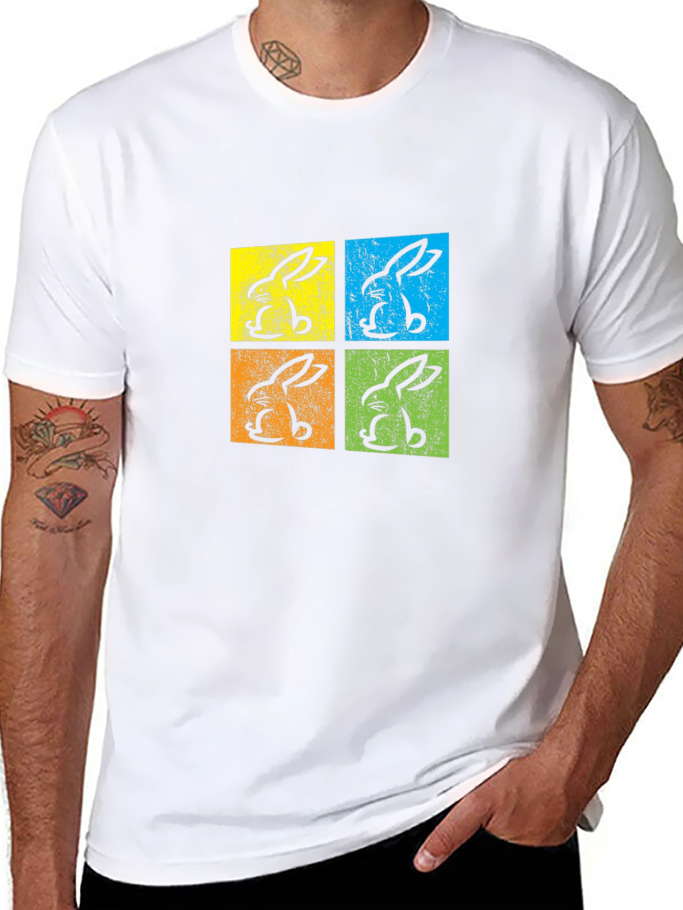 Retro Easter Bunny Pop Art T-Shirt