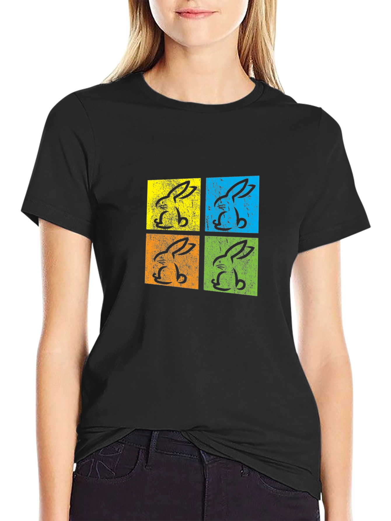 Retro Easter Bunny Pop Art T-Shirt