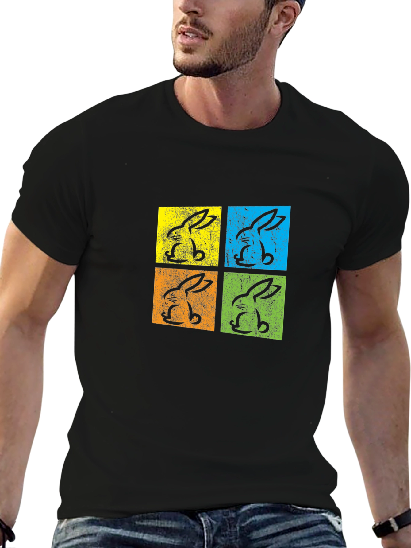 Retro Easter Bunny Pop Art T-Shirt