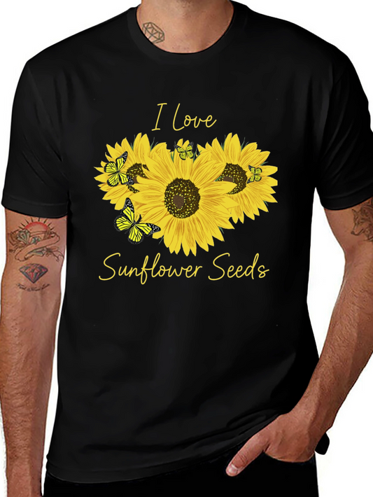 I Love Sunflower Seeds Graphic T-Shirt