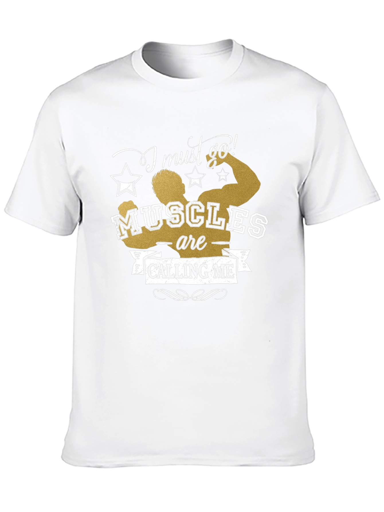 Muscles Calling Me Black Graphic Tee