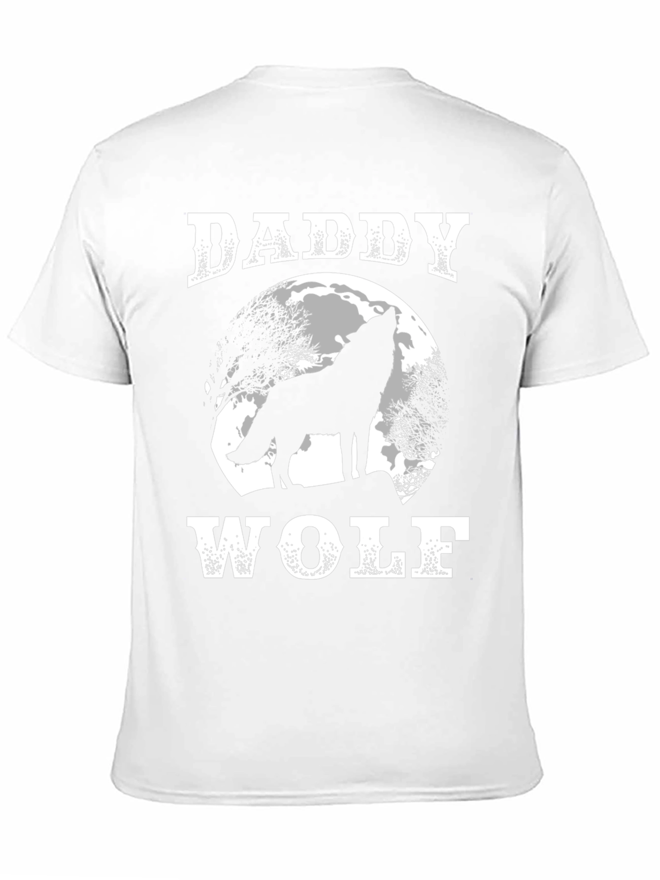 Daddy Wolf T-Shirt - Howling Wolf Design