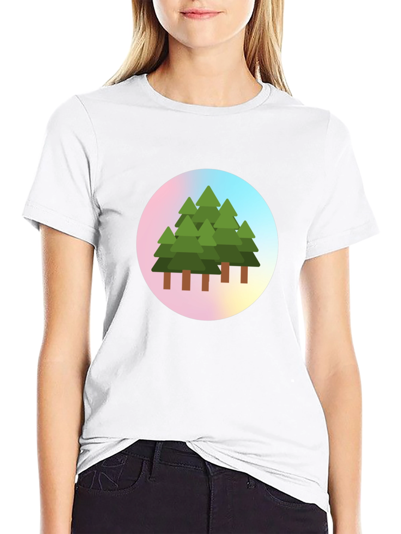 Nature Trees Graphic Print T-Shirt