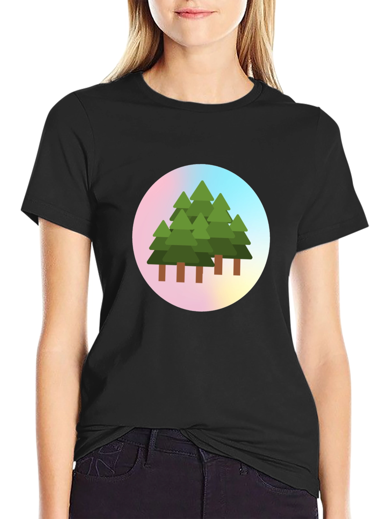 Nature Trees Graphic Print T-Shirt