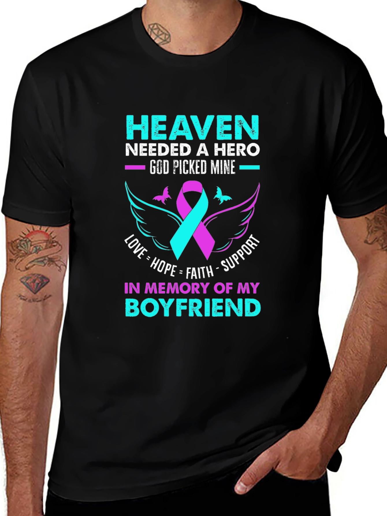 Heaven Needed a Hero Memorial T-Shirt