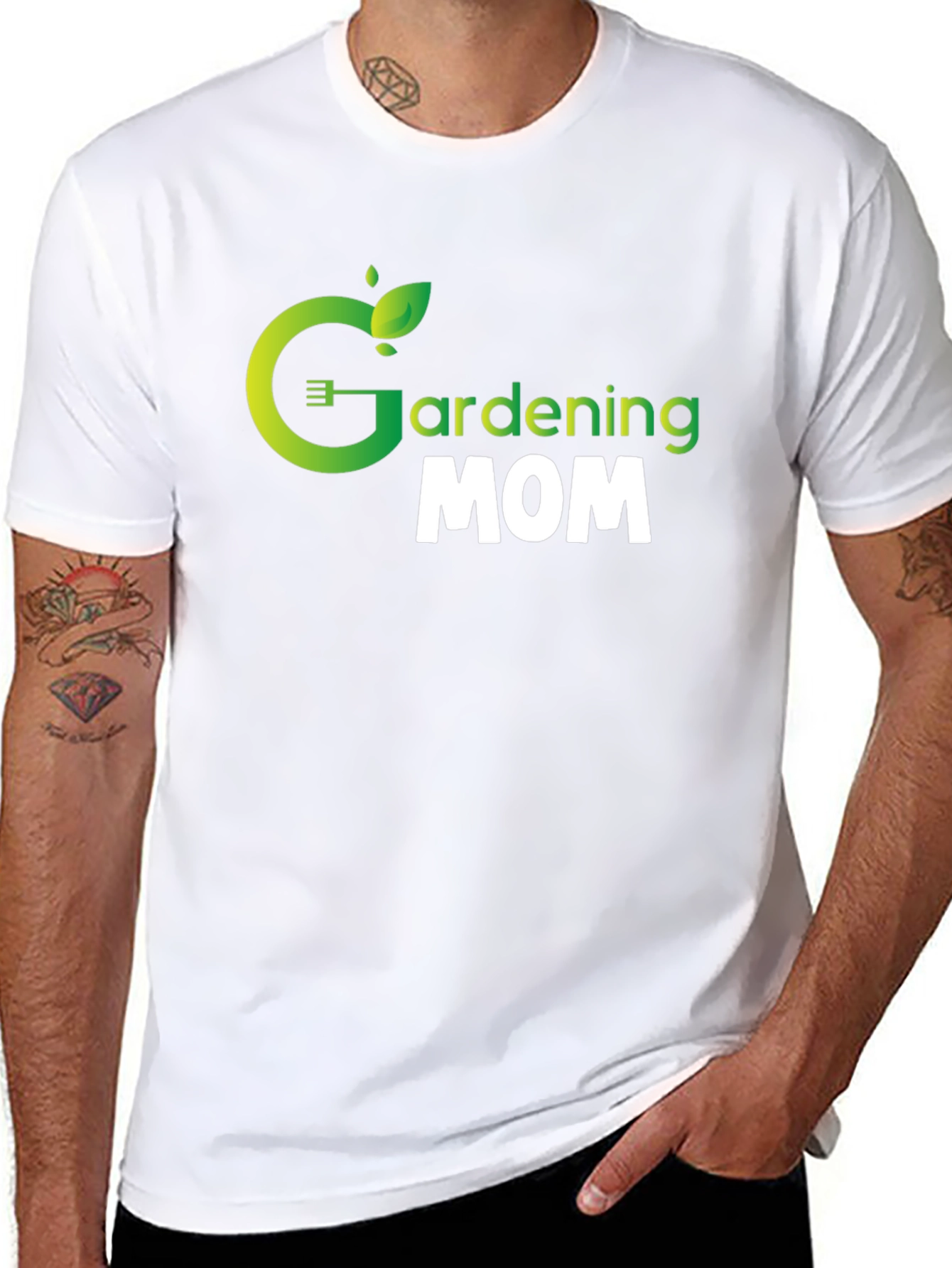 Gardening Mom Graphic Tee - Black