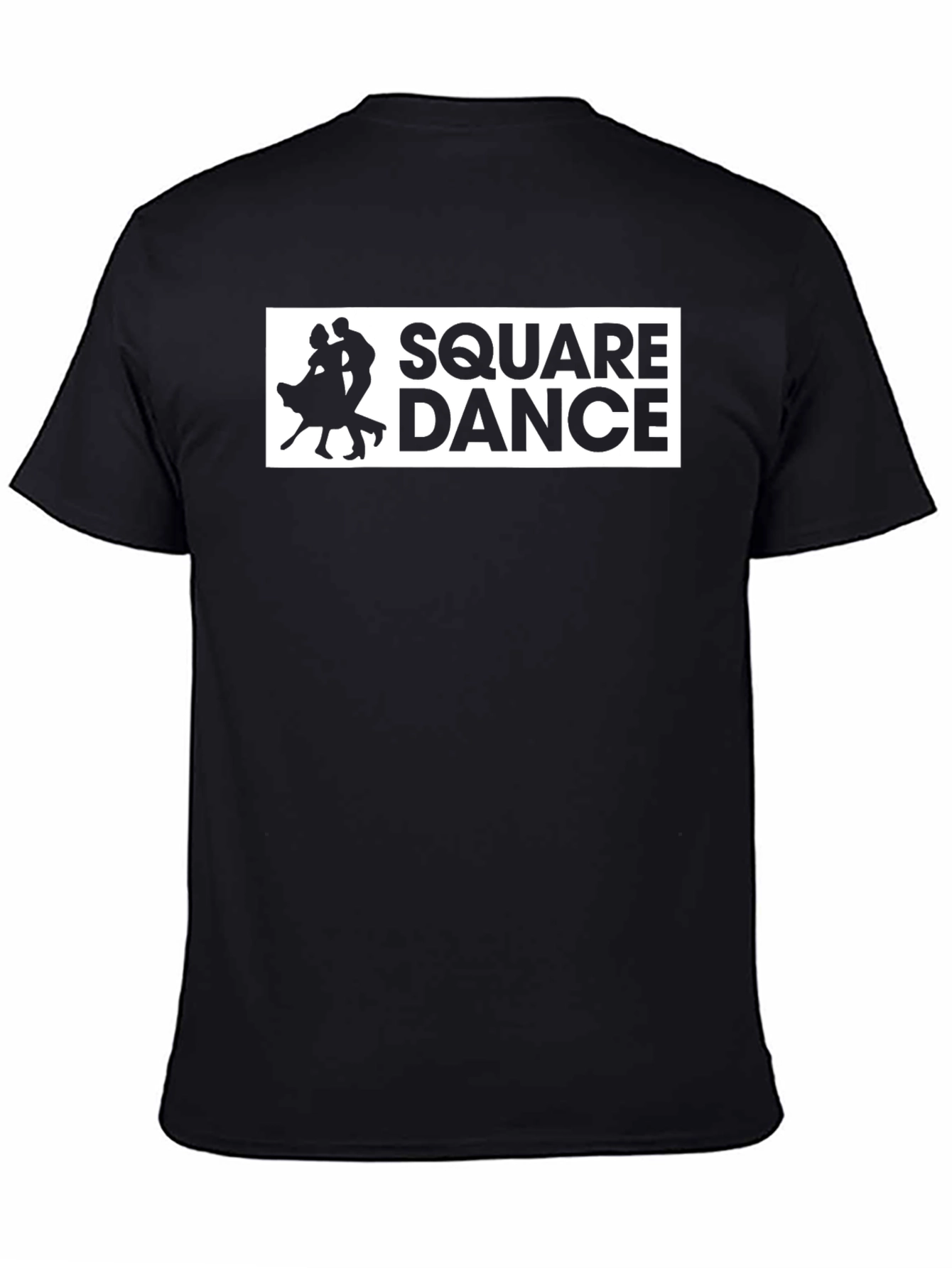 Square Dance Graphic Tee - Black Cotton T-Shirt
