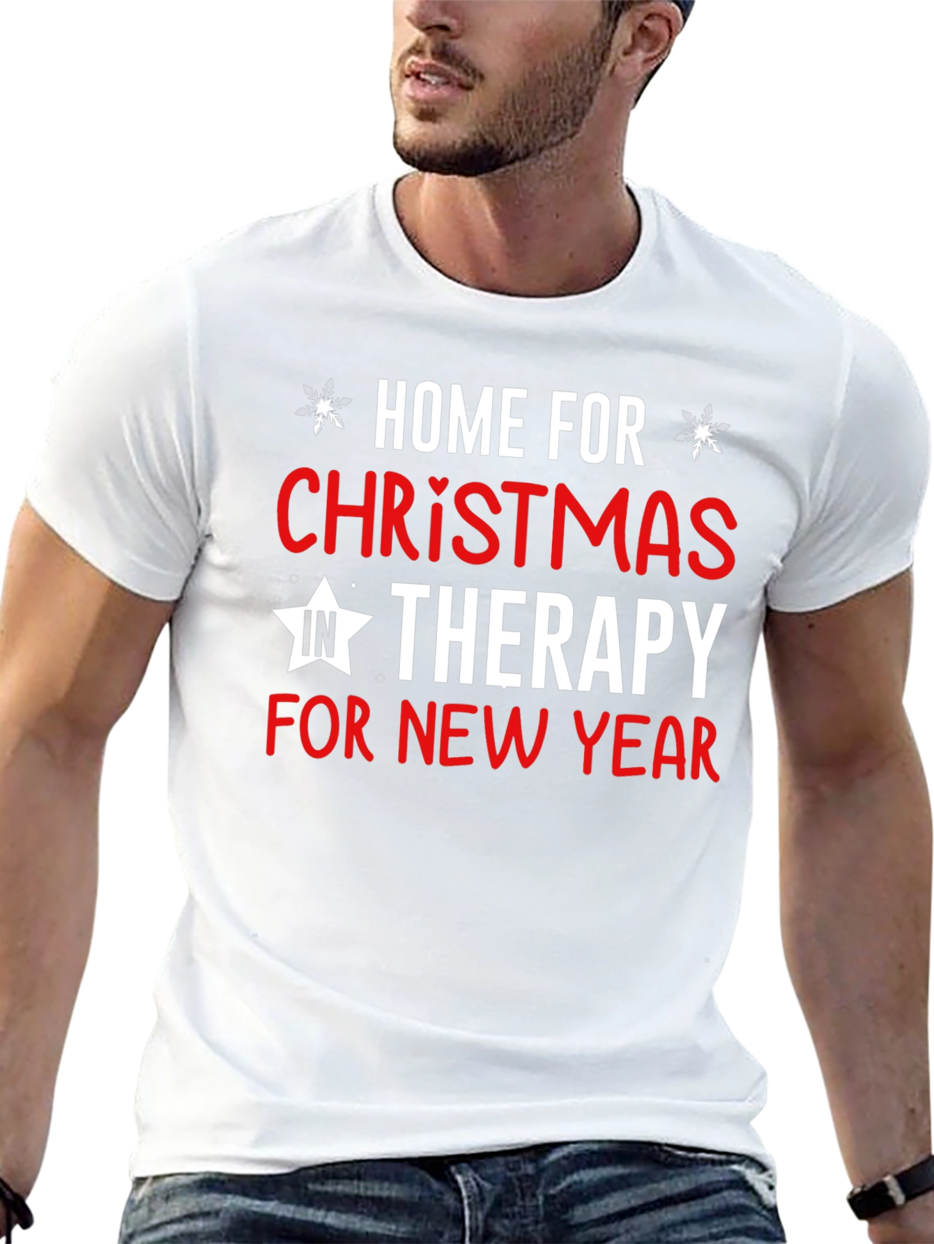 Home For Christmas Therapy Funny T-Shirt