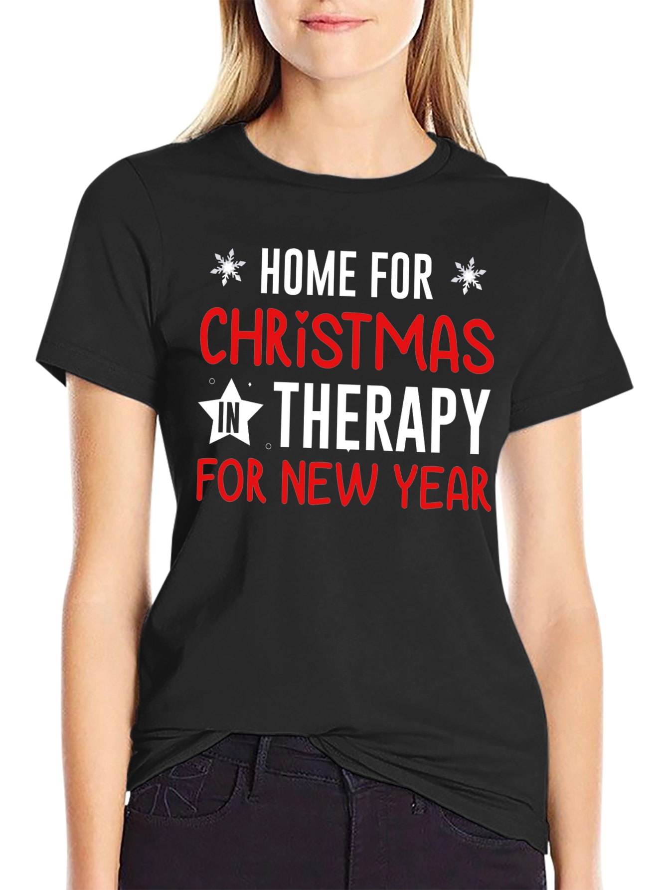 Home For Christmas Therapy Funny T-Shirt