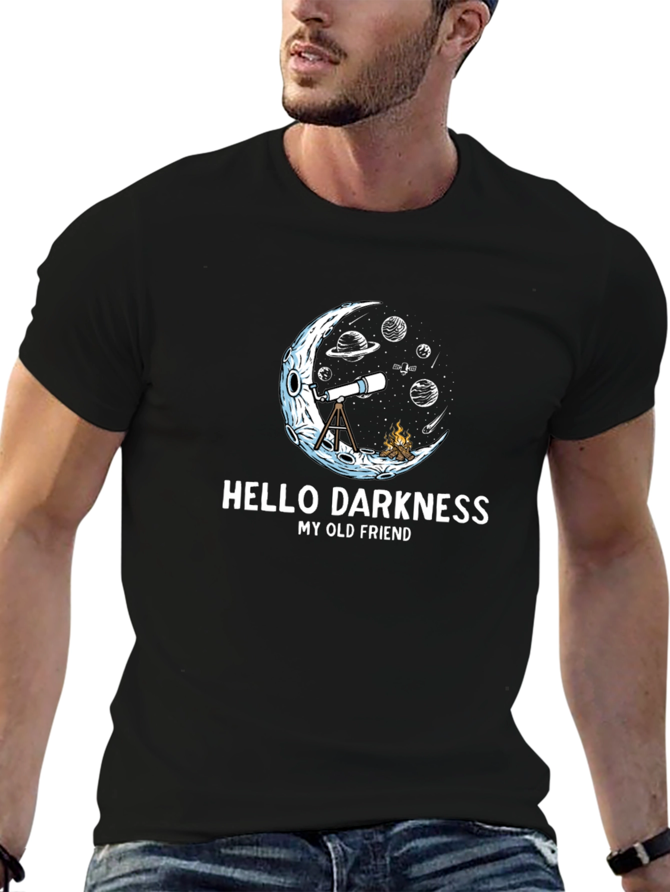 Hello Darkness T-Shirt - Astronomy Tee