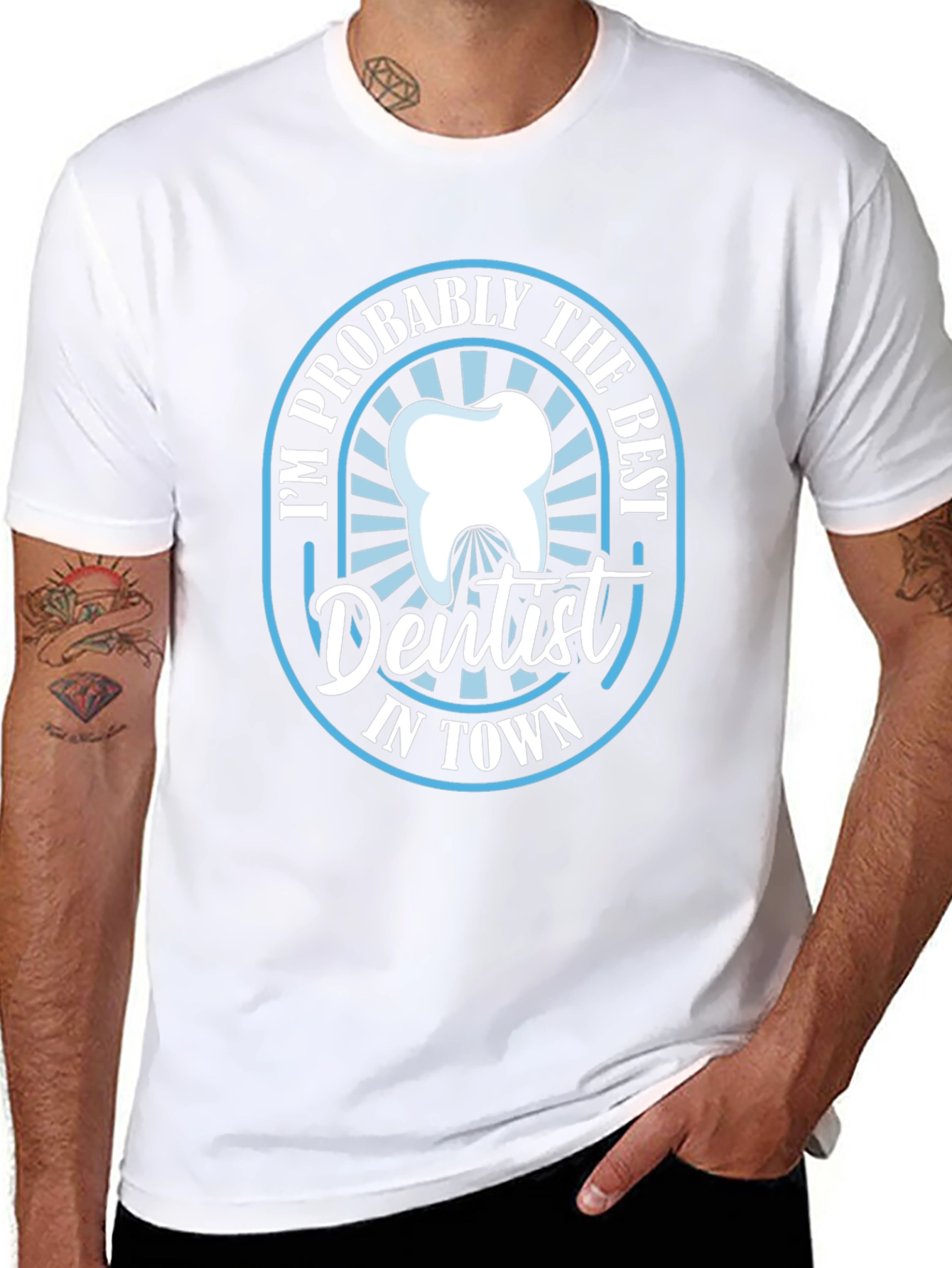 Best Dentist in Town T-Shirt Funny Dentist Tee