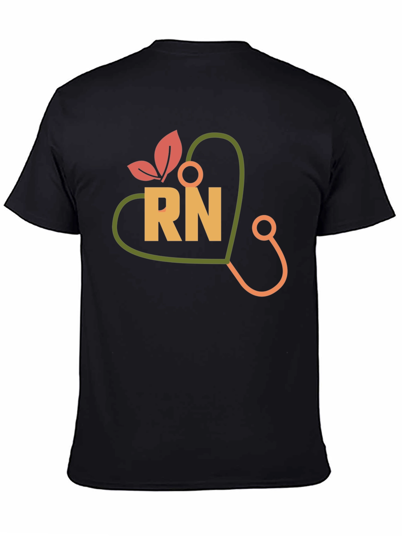 RN Heart Stethoscope Graphic T-Shirt