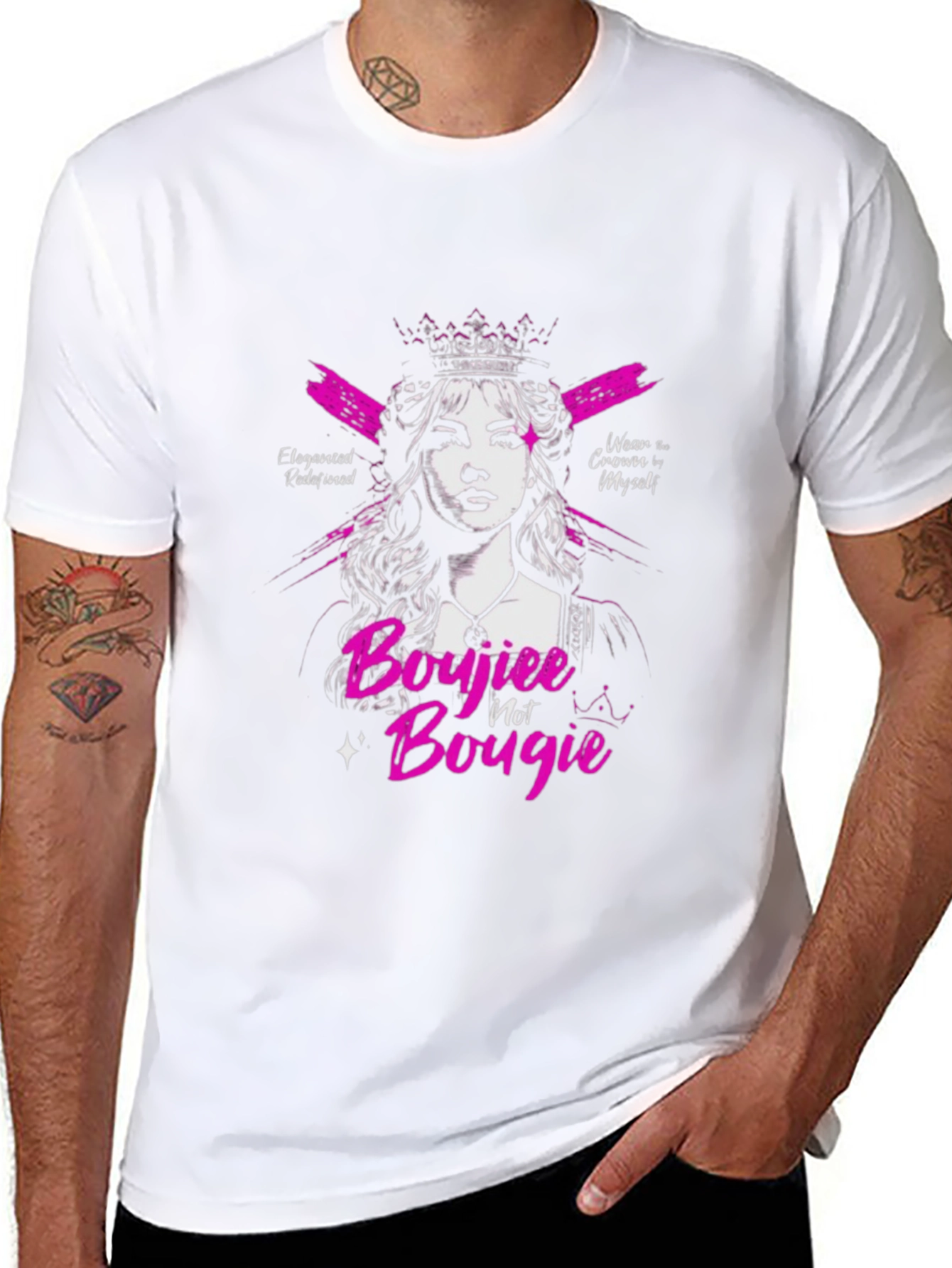 Sassy Boujiee Not Bougie Black Graphic Tee