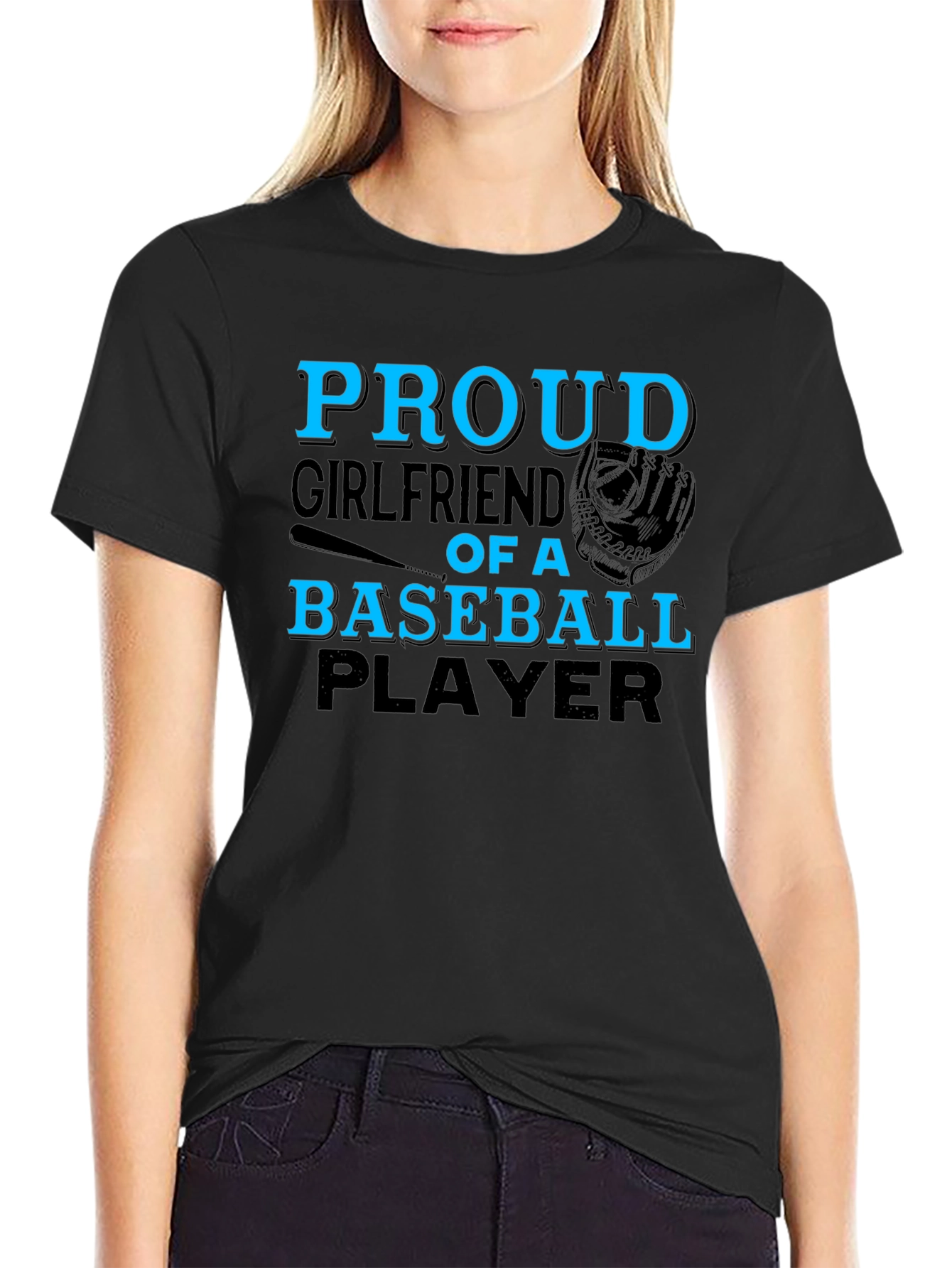 Proud Baseball Girlfriend Graphic T-Shirt