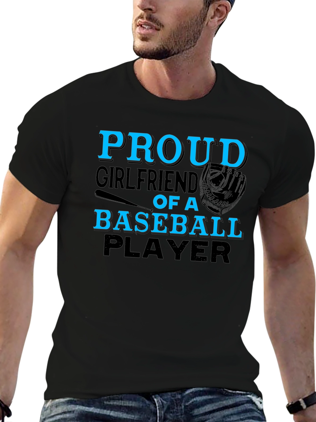 Proud Baseball Girlfriend Graphic T-Shirt