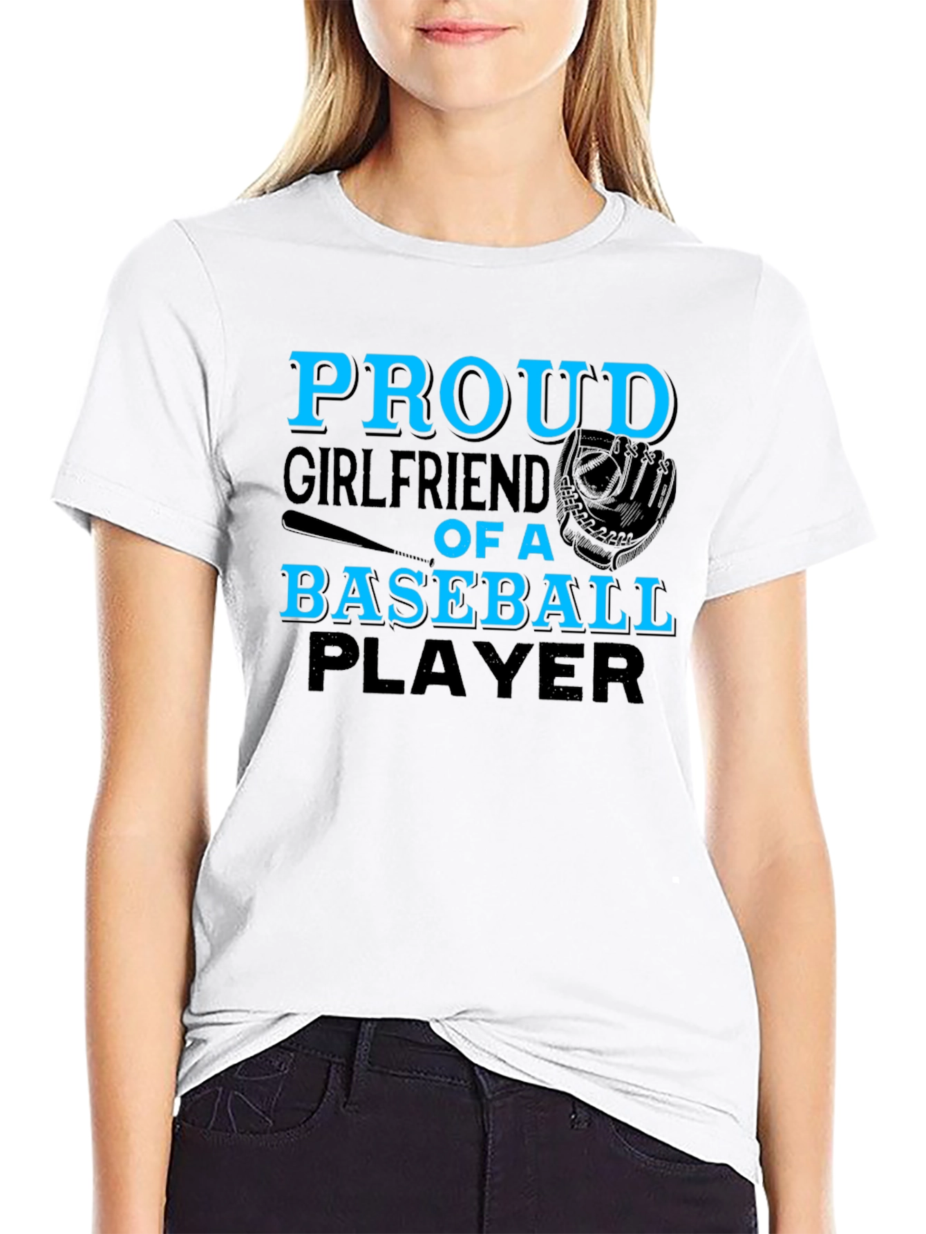 Proud Baseball Girlfriend Graphic T-Shirt