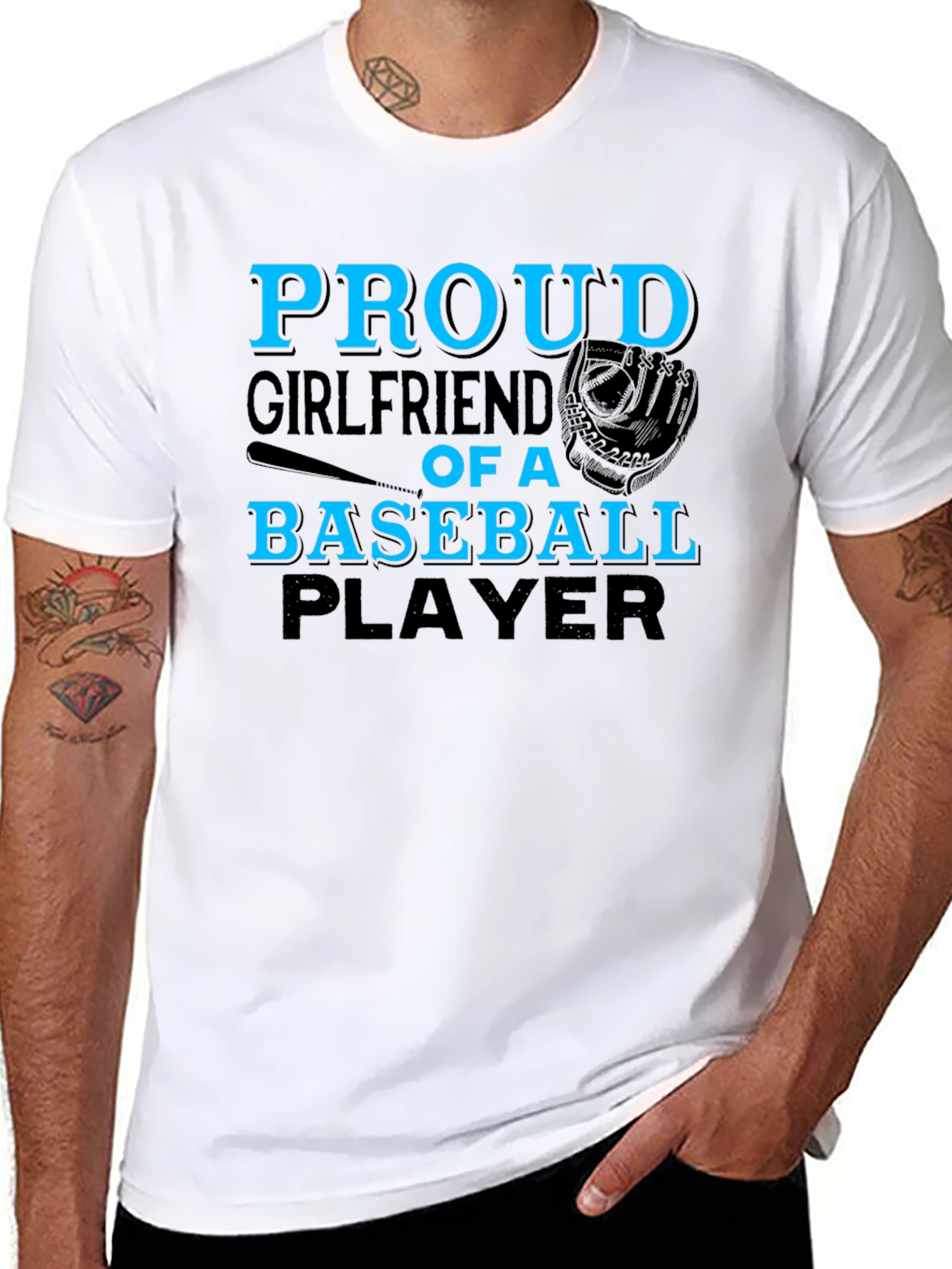 Proud Baseball Girlfriend Graphic T-Shirt