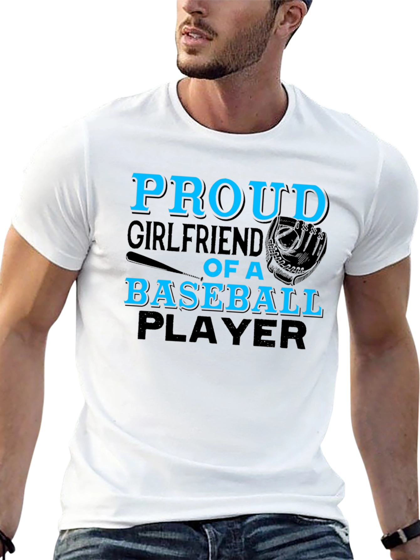 Proud Baseball Girlfriend Graphic T-Shirt