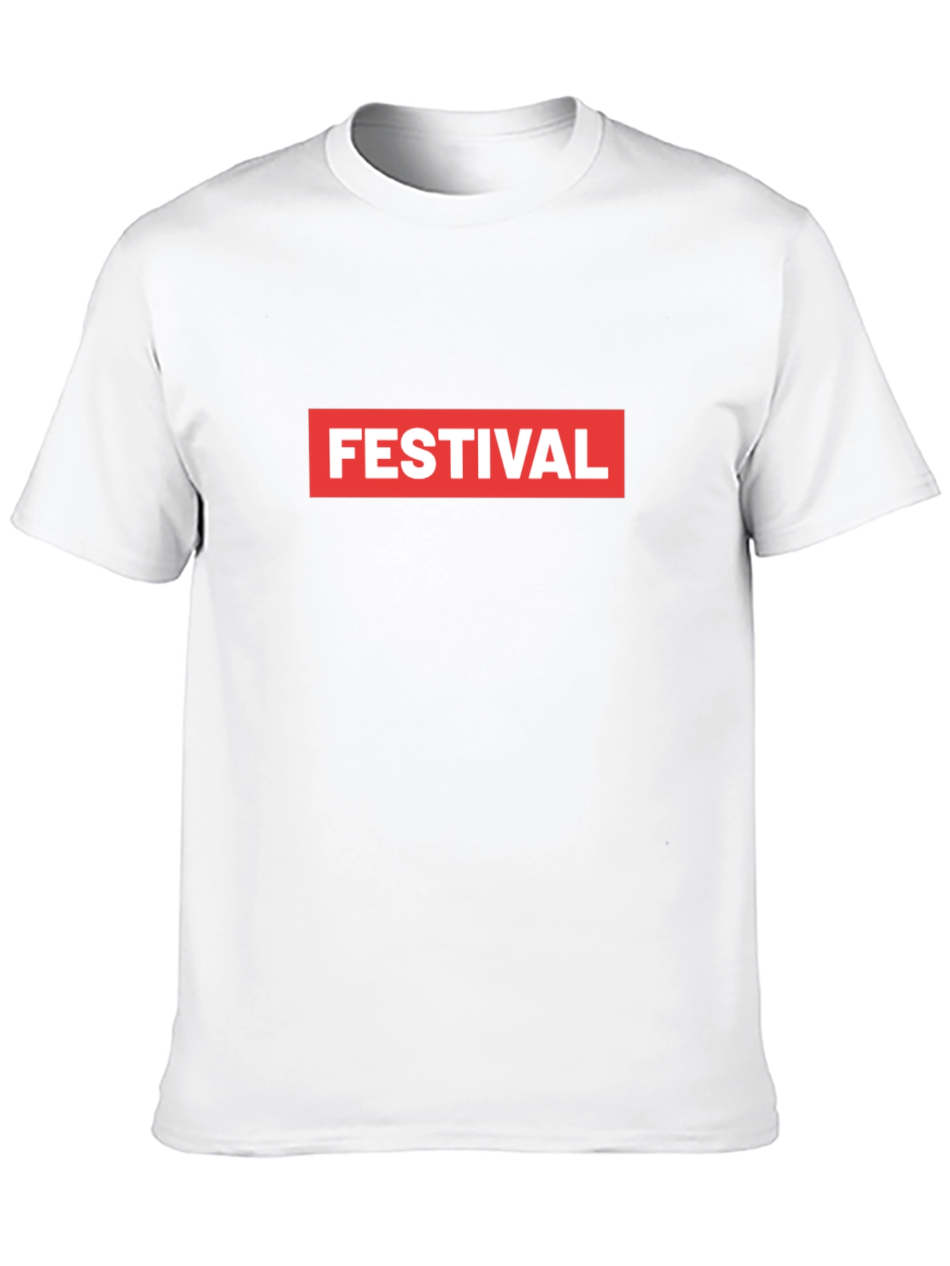 Festival Box Logo Graphic Tee - Cool Black T-Shirt