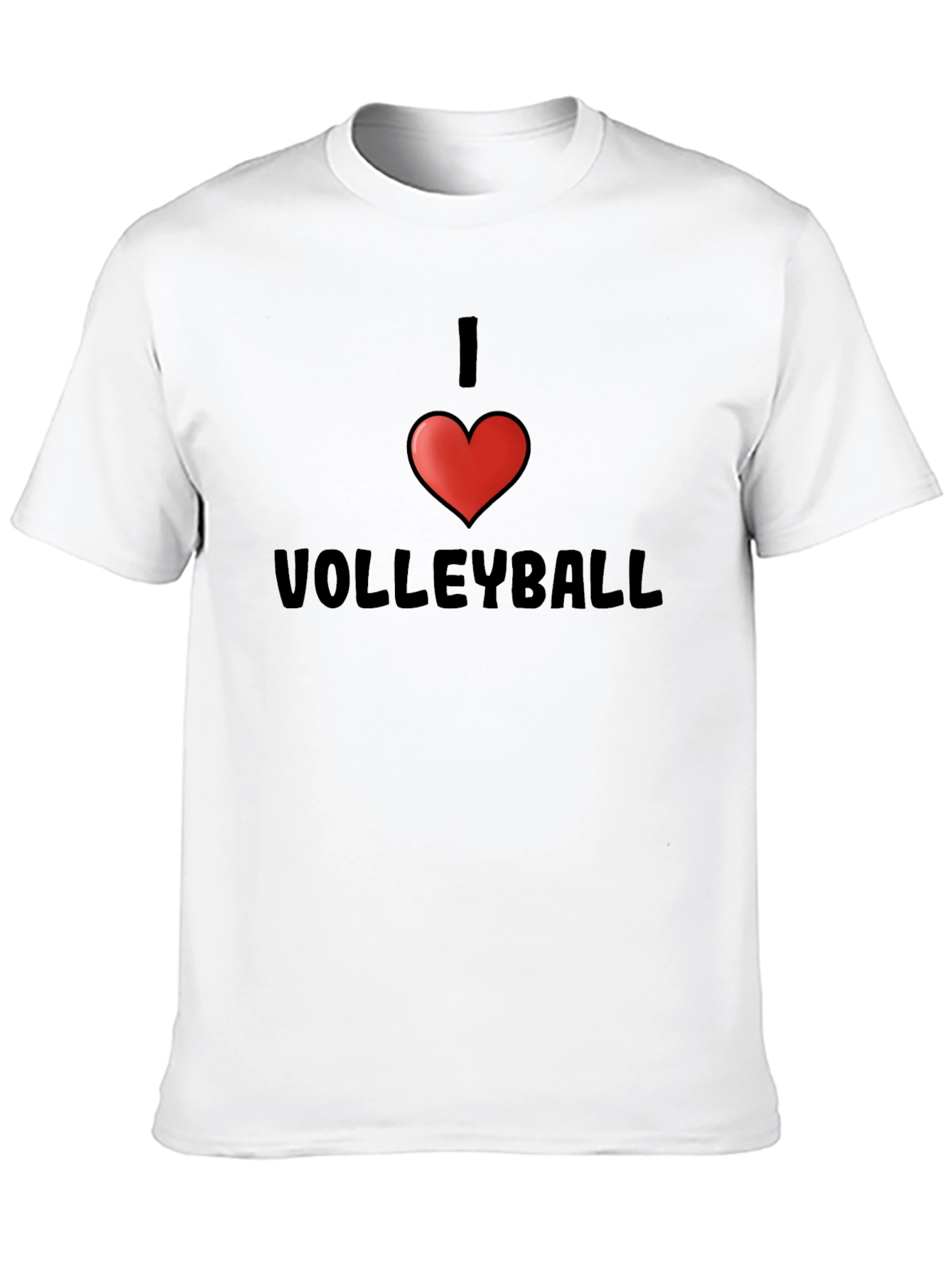 I Heart Volleyball T-Shirt - Black Short Sleeve