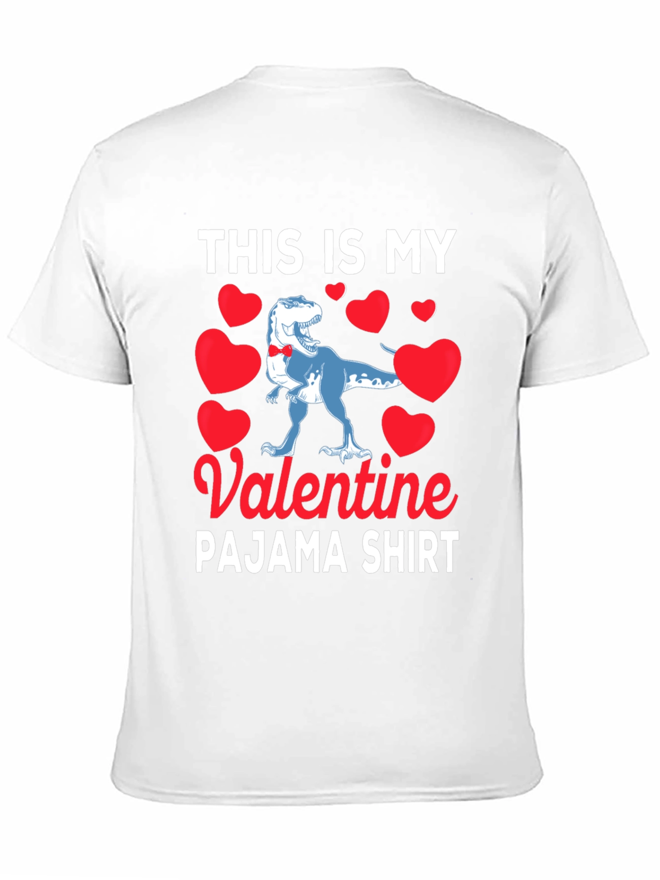 Valentines Day Dinosaur Pajama Shirt