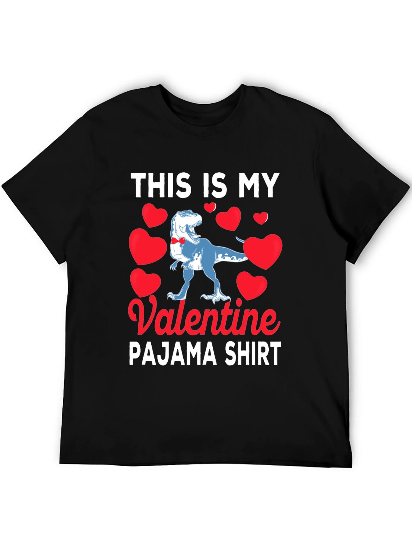 Valentines Day Dinosaur Pajama Shirt
