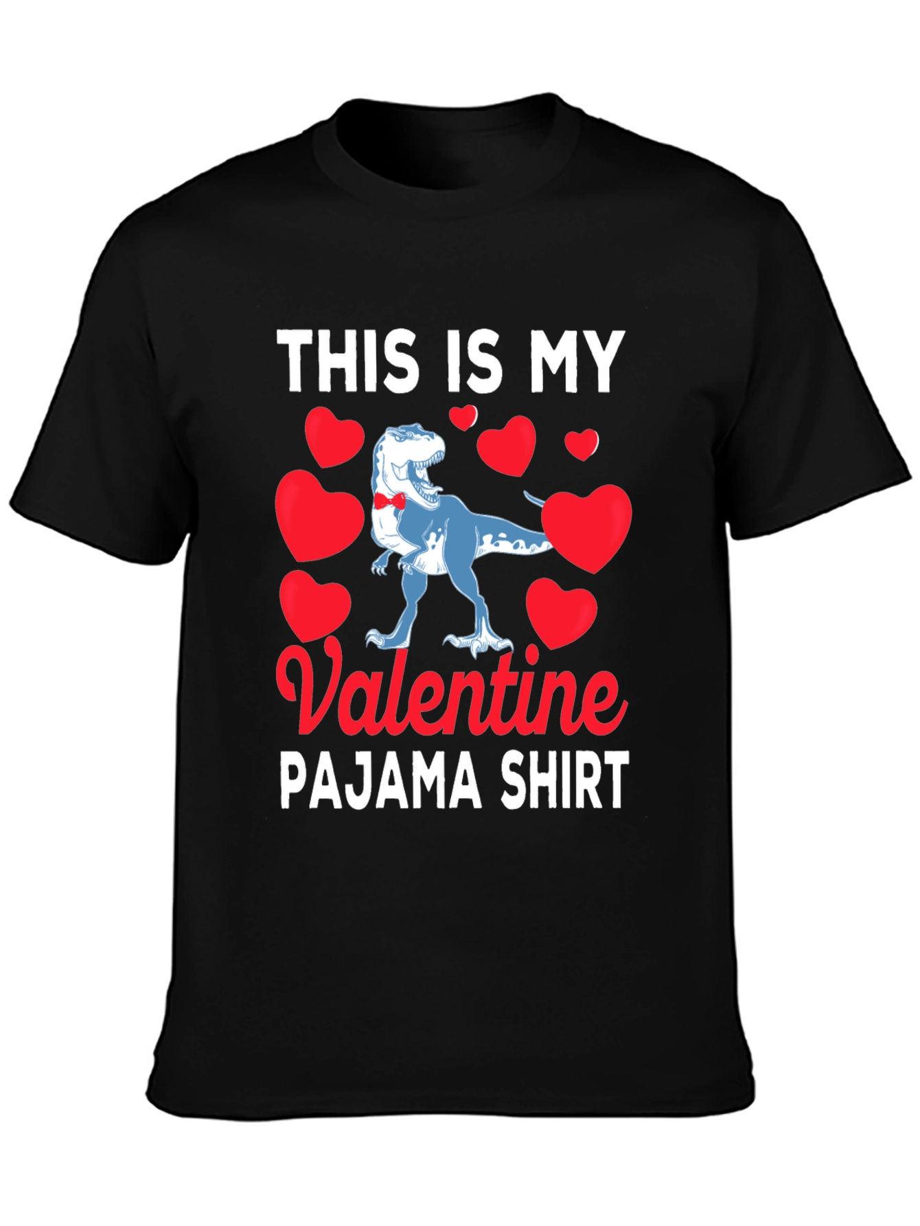 Valentines Day Dinosaur Pajama Shirt