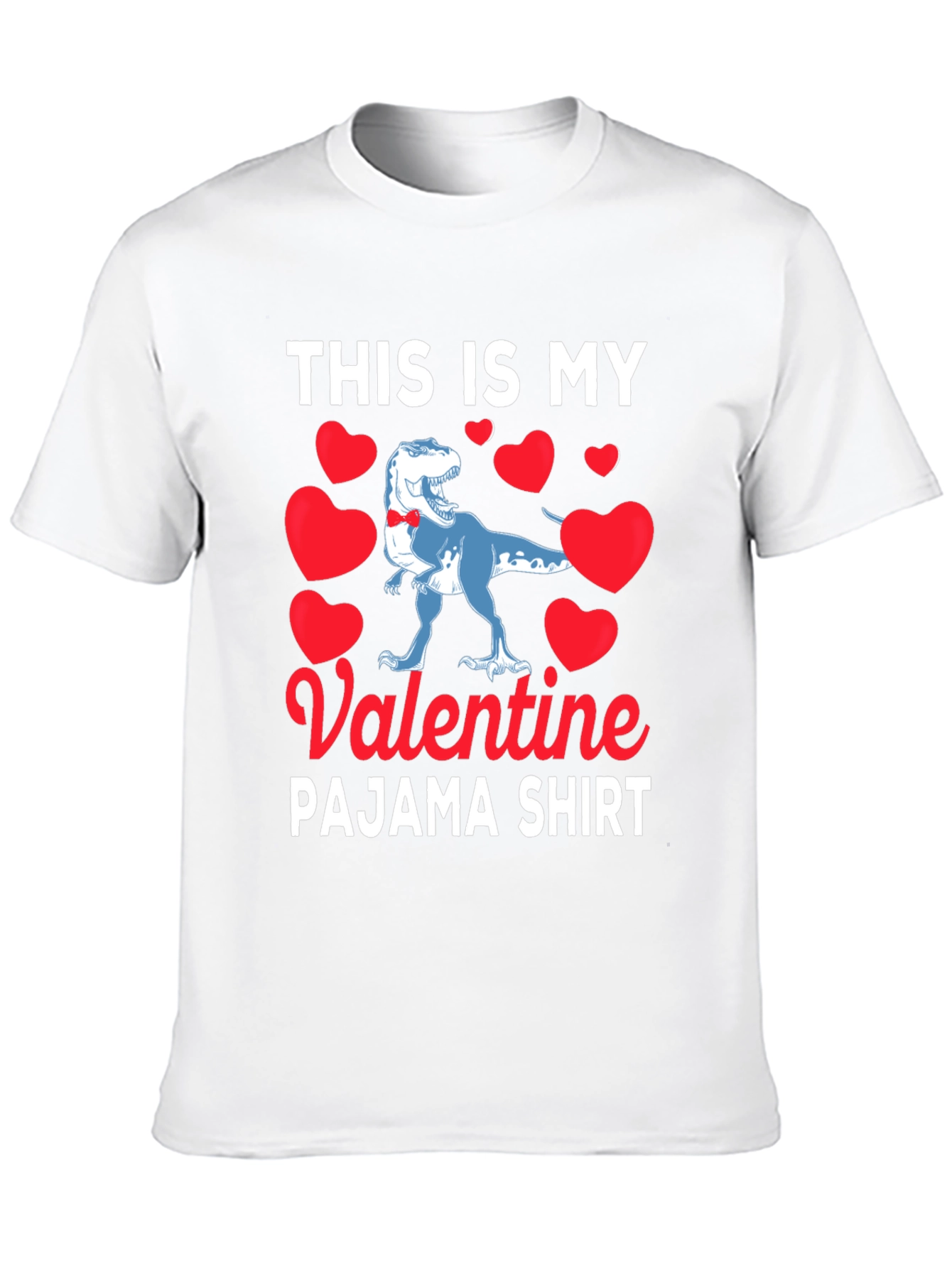 Valentines Day Dinosaur Pajama Shirt