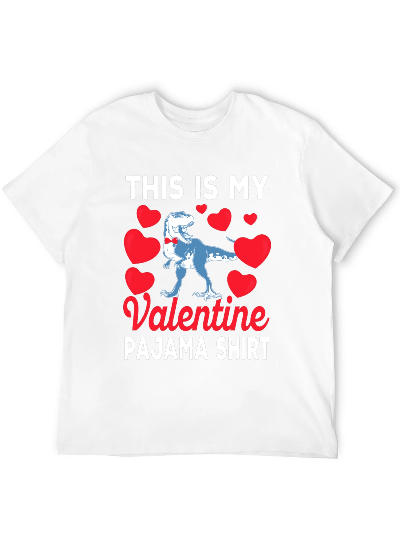 Valentines Day Dinosaur Pajama Shirt