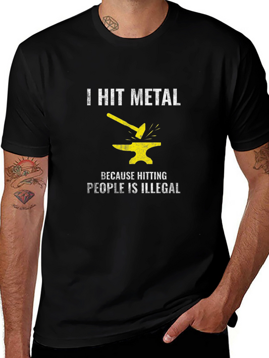 I Hit Metal Black T-Shirt