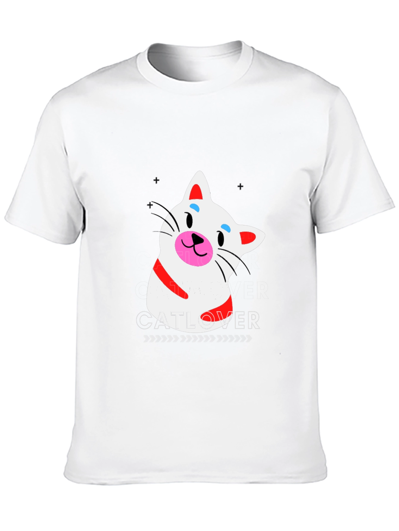 Cat Lover T-Shirt - Black Crew Neck Tee