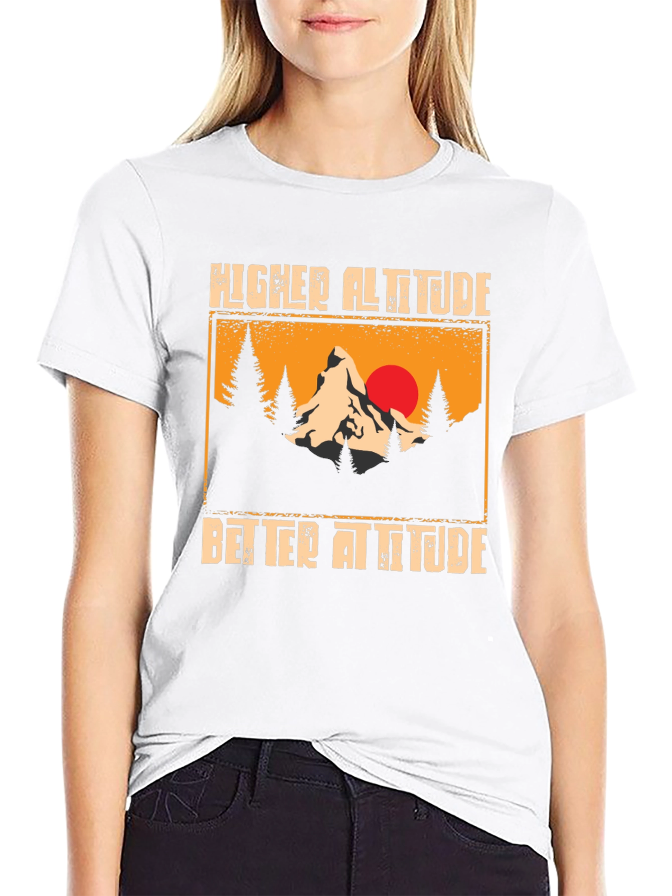 Higher Altitude Better Attitude Graphic T-Shirt