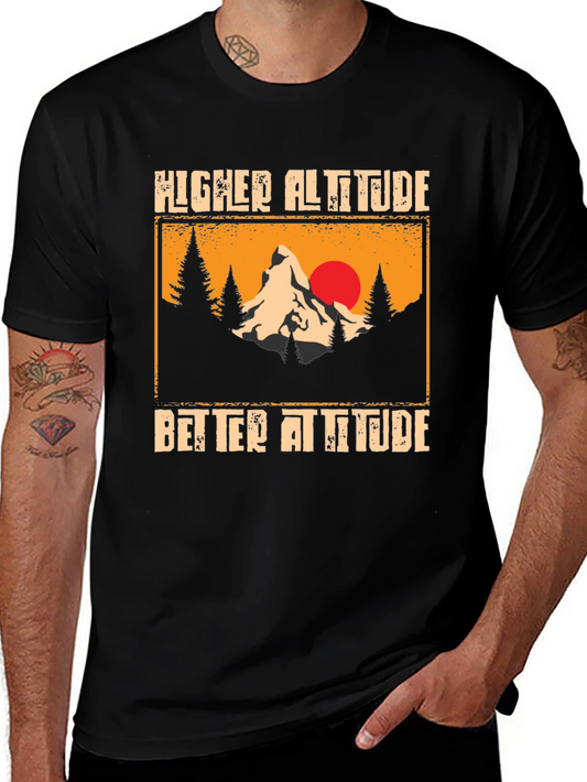 Higher Altitude Better Attitude Graphic T-Shirt